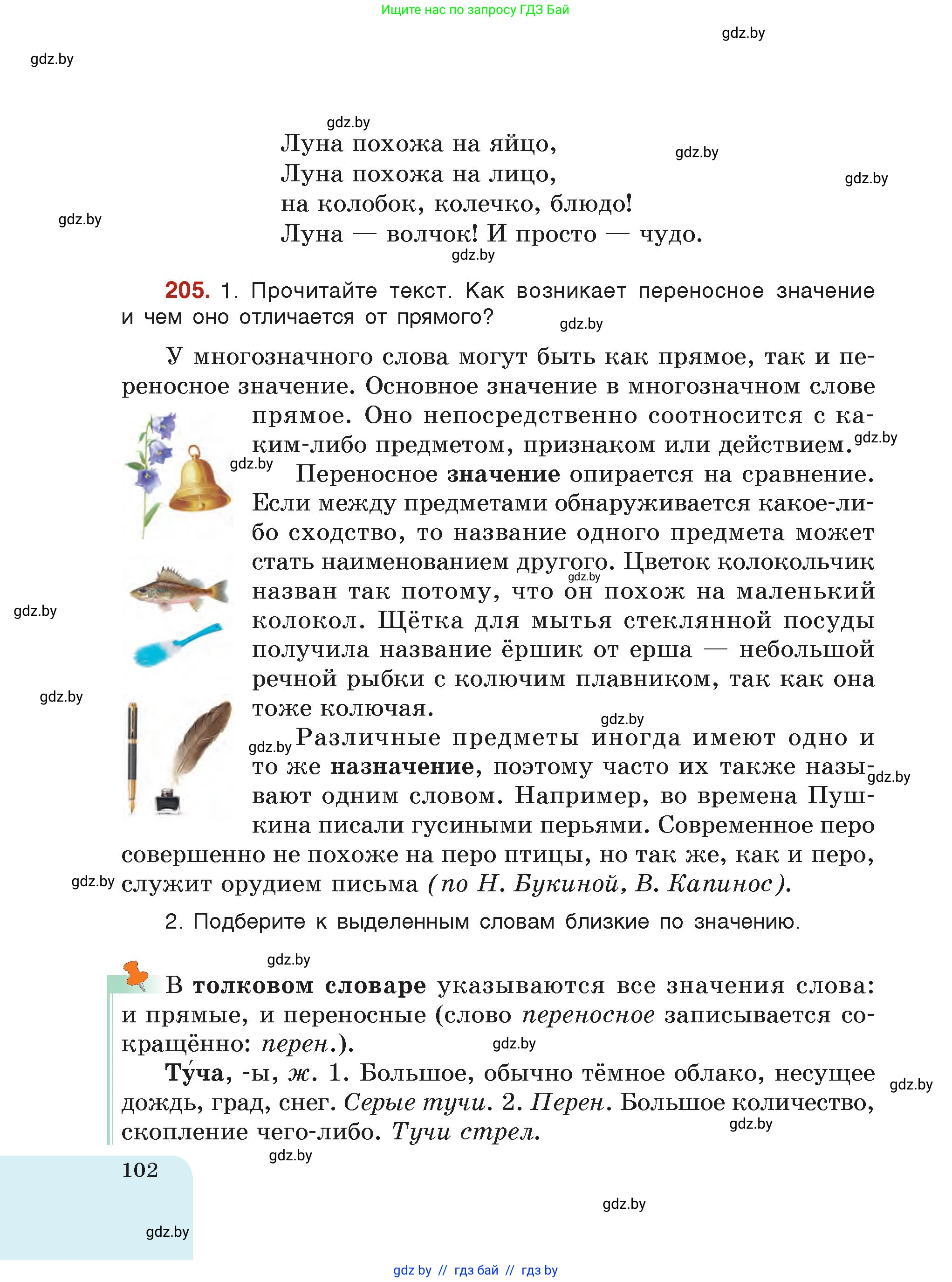 Русский язык, 5 класс Учебник, авторы: Мурина Лариса Александровна, Игнатович Татьяна Владимировна, Жадейко Жанна Фёдоровна, издательство Академия образования, Минск, 2025, голубого цвета, страница 102