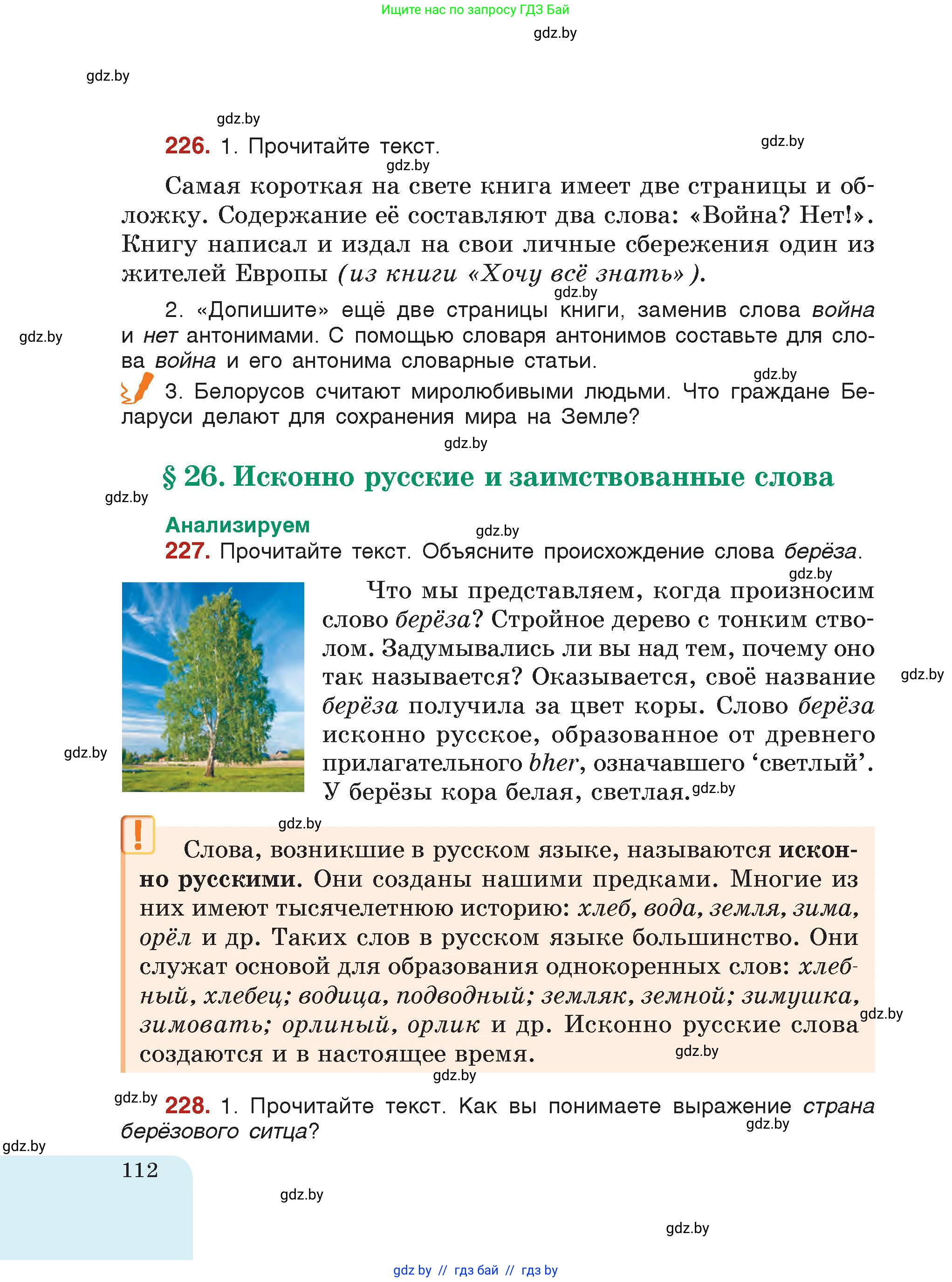 Русский язык, 5 класс Учебник, авторы: Мурина Лариса Александровна, Игнатович Татьяна Владимировна, Жадейко Жанна Фёдоровна, издательство Академия образования, Минск, 2025, голубого цвета, страница 112