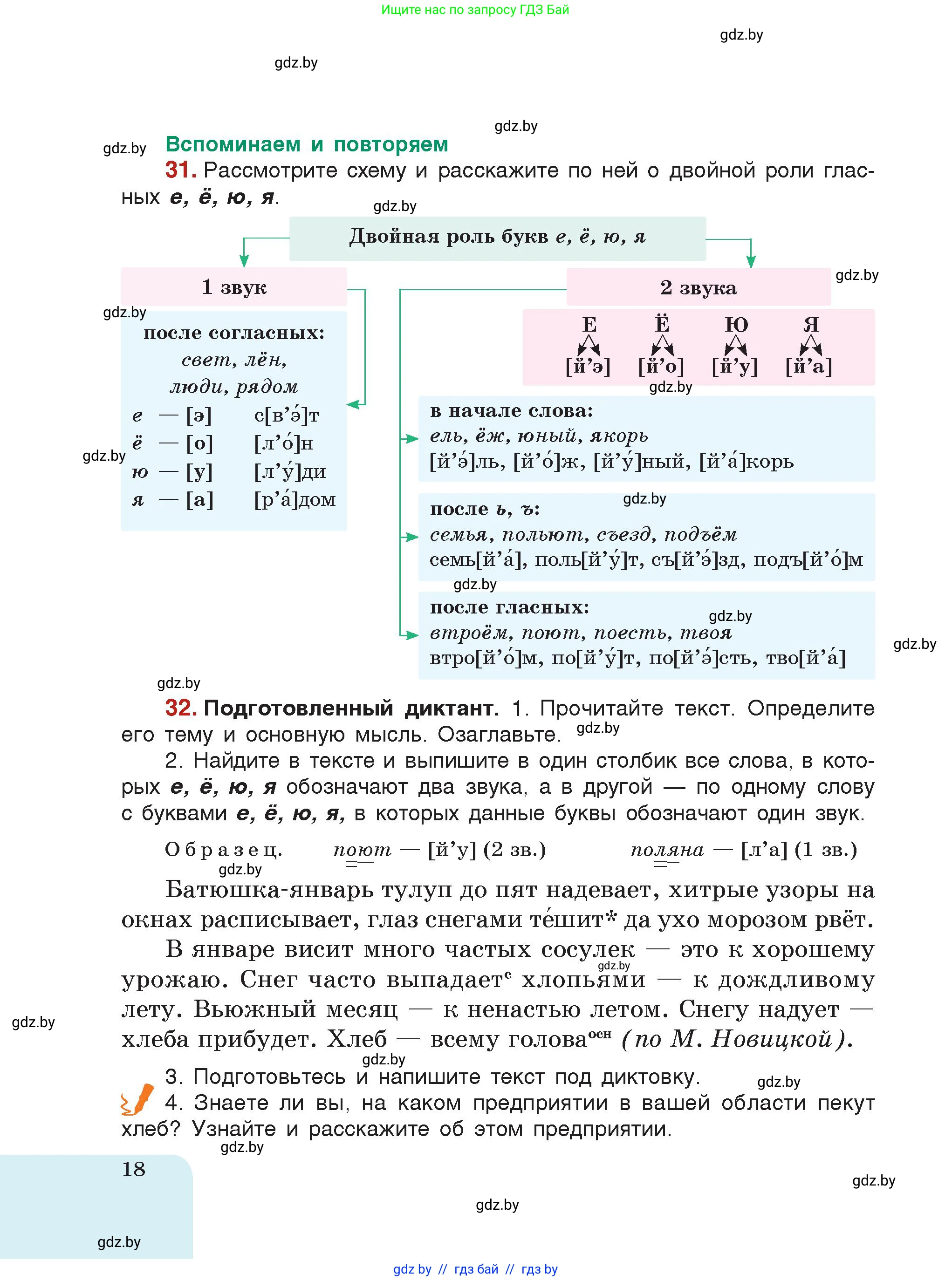 Русский язык, 5 класс Учебник, авторы: Мурина Лариса Александровна, Игнатович Татьяна Владимировна, Жадейко Жанна Фёдоровна, издательство Академия образования, Минск, 2025, голубого цвета, страница 18