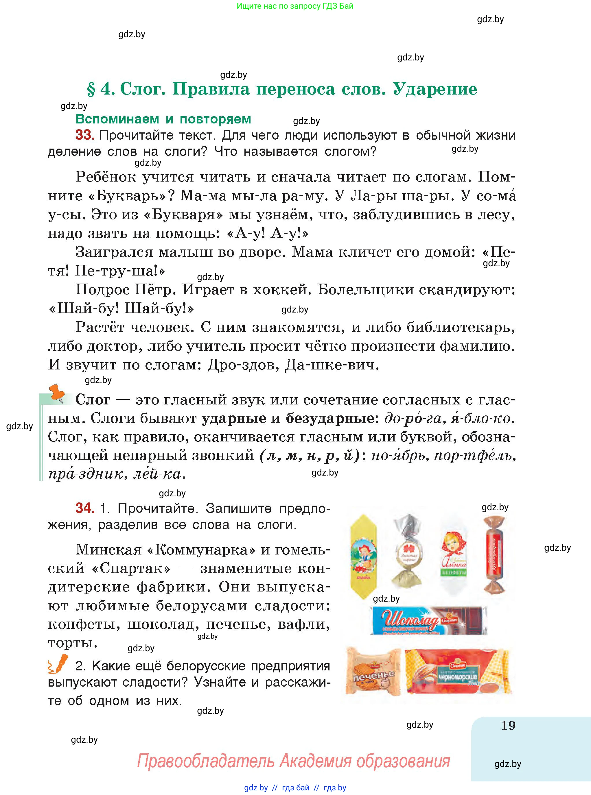 Русский язык, 5 класс Учебник, авторы: Мурина Лариса Александровна, Игнатович Татьяна Владимировна, Жадейко Жанна Фёдоровна, издательство Академия образования, Минск, 2025, голубого цвета, страница 19