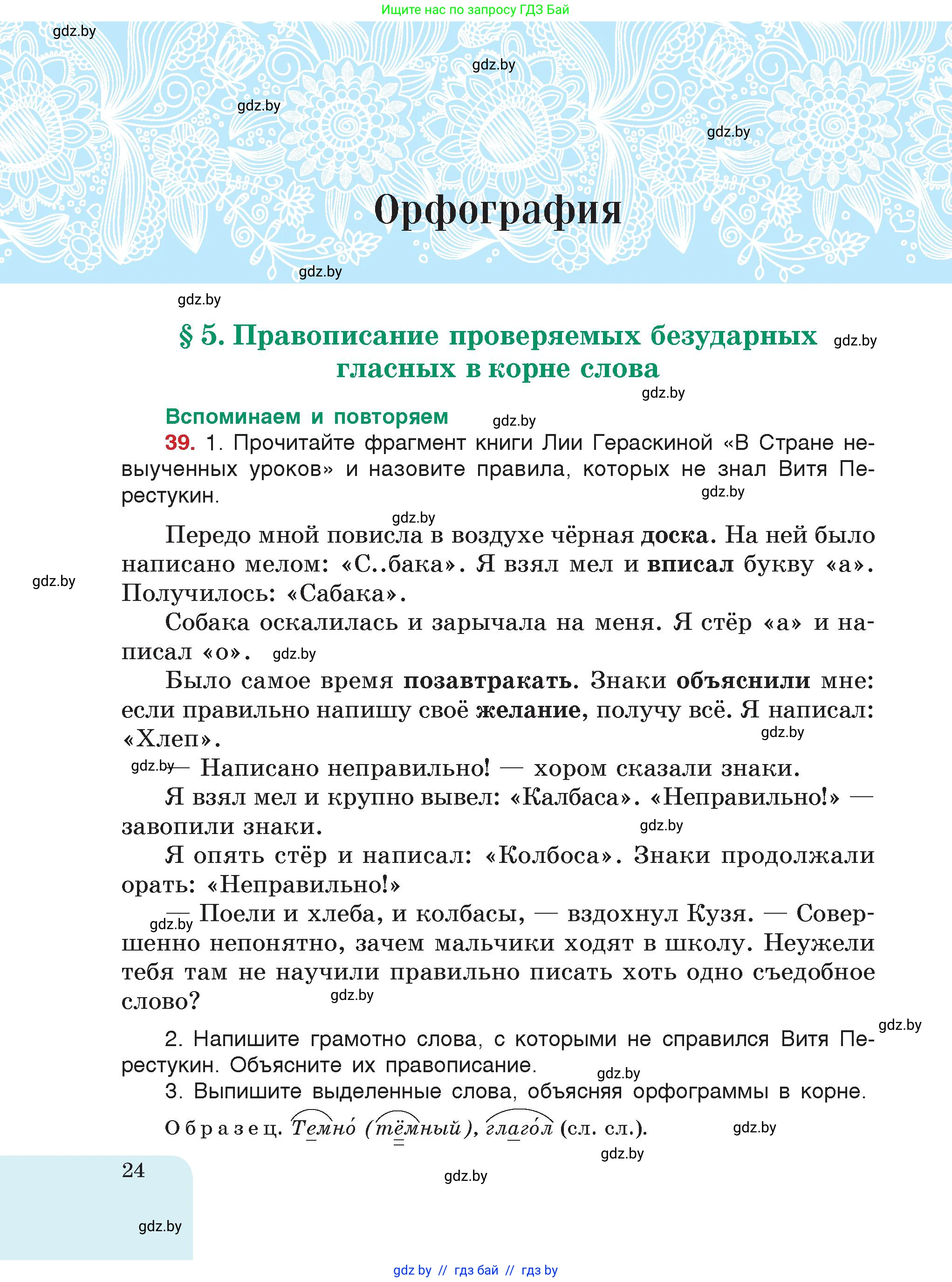 Русский язык, 5 класс Учебник, авторы: Мурина Лариса Александровна, Игнатович Татьяна Владимировна, Жадейко Жанна Фёдоровна, издательство Академия образования, Минск, 2025, голубого цвета, страница 24