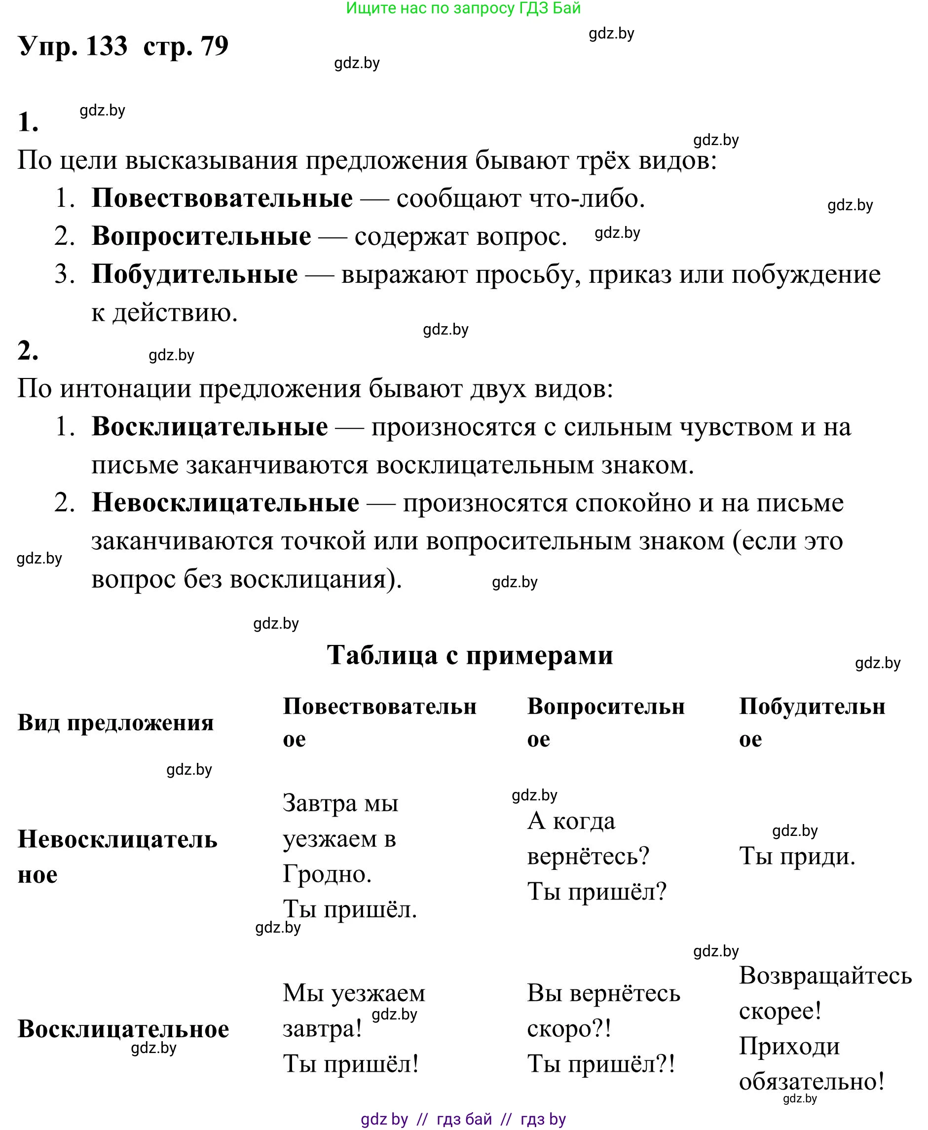 Русский язык, 5 класс Учебник, авторы: Мурина Лариса Александровна, Игнатович Татьяна Владимировна, Жадейко Жанна Фёдоровна, издательство Академия образования, Минск, 2025, голубого цвета, Часть 1, страница 79, номер 133, Решение