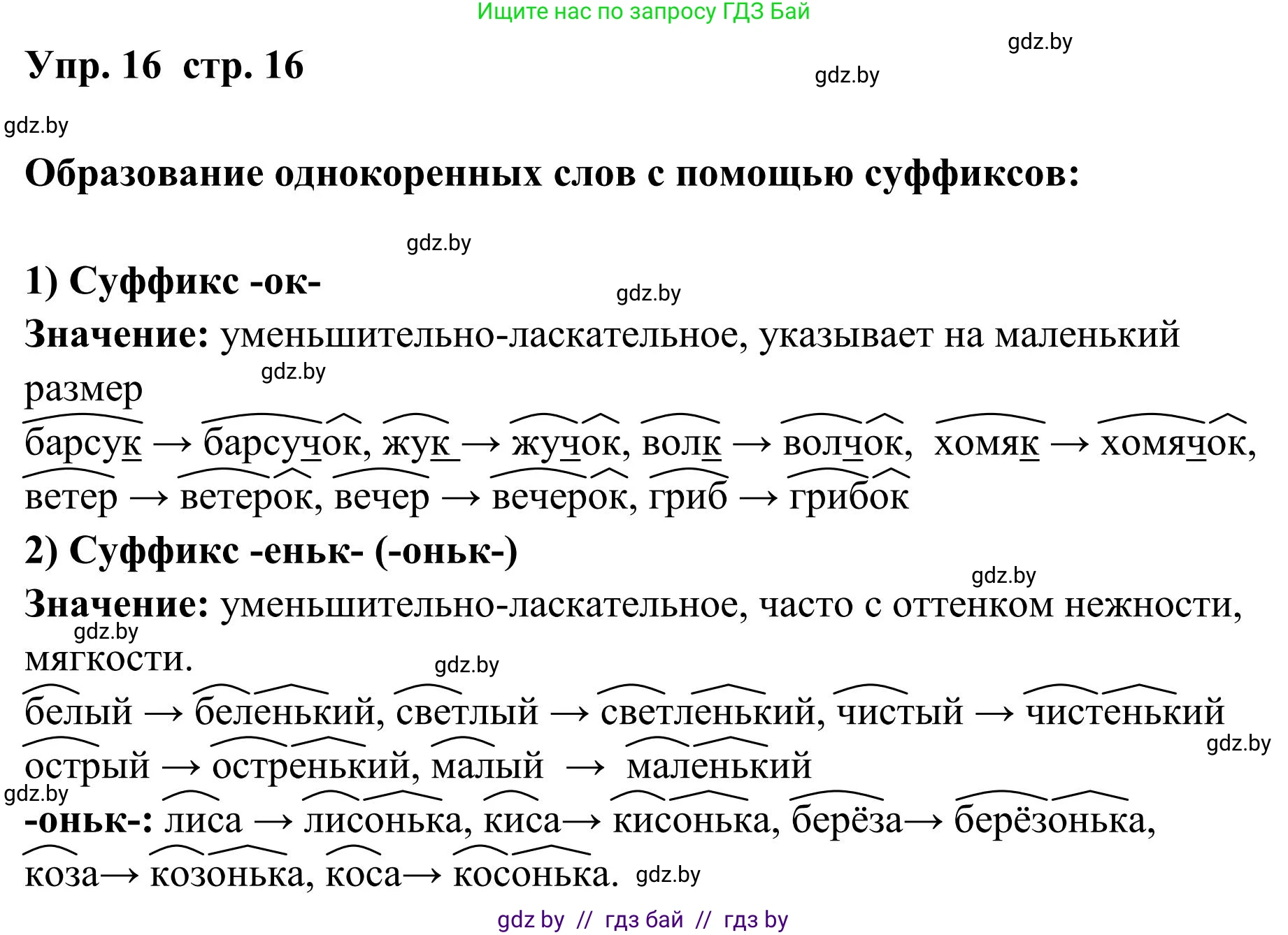 Русский язык, 5 класс Учебник, авторы: Мурина Лариса Александровна, Игнатович Татьяна Владимировна, Жадейко Жанна Фёдоровна, издательство Академия образования, Минск, 2025, голубого цвета, Часть 1, страница 16, номер 16, Решение