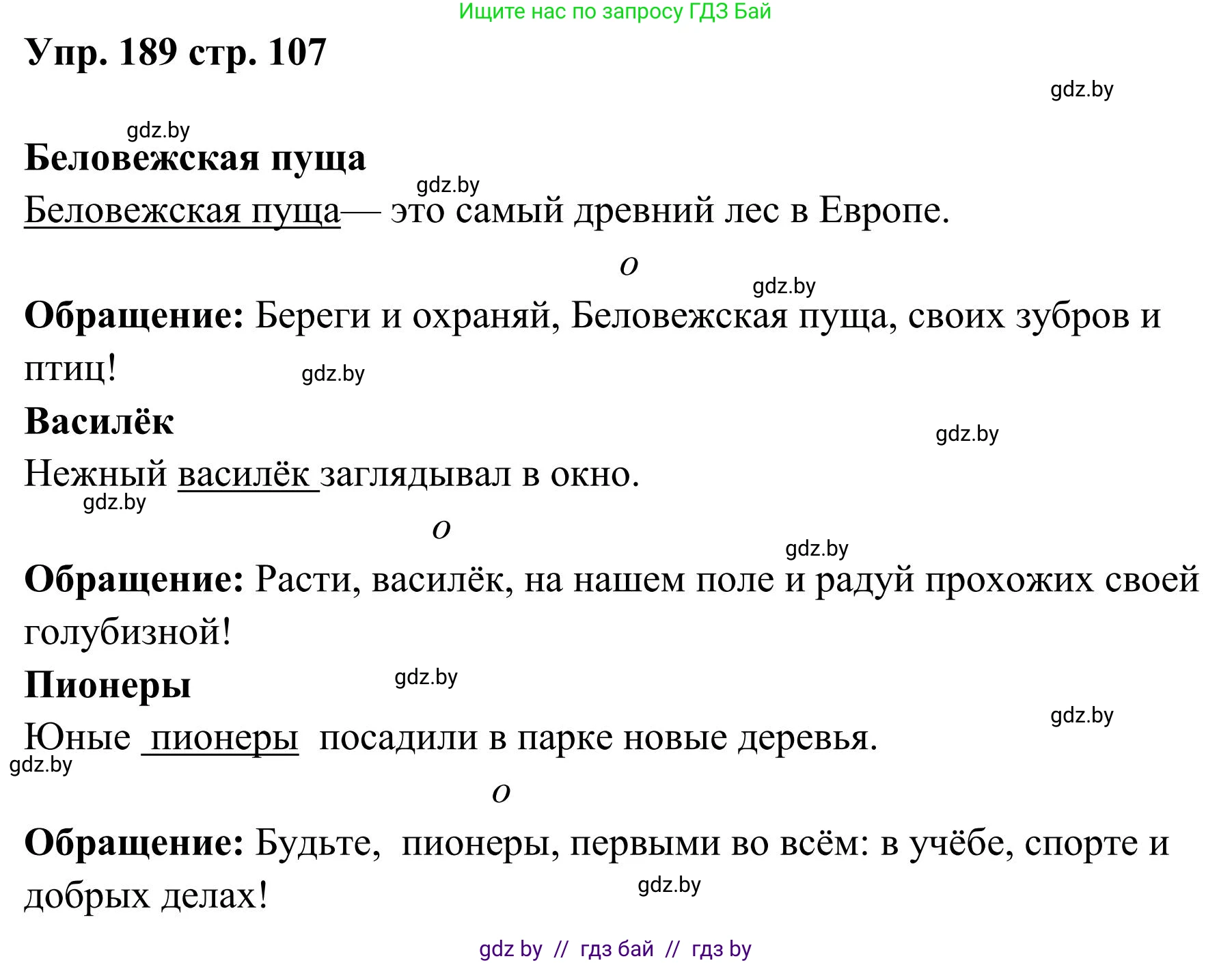 Русский язык, 5 класс Учебник, авторы: Мурина Лариса Александровна, Игнатович Татьяна Владимировна, Жадейко Жанна Фёдоровна, издательство Академия образования, Минск, 2025, голубого цвета, Часть 1, страница 107, номер 189, Решение