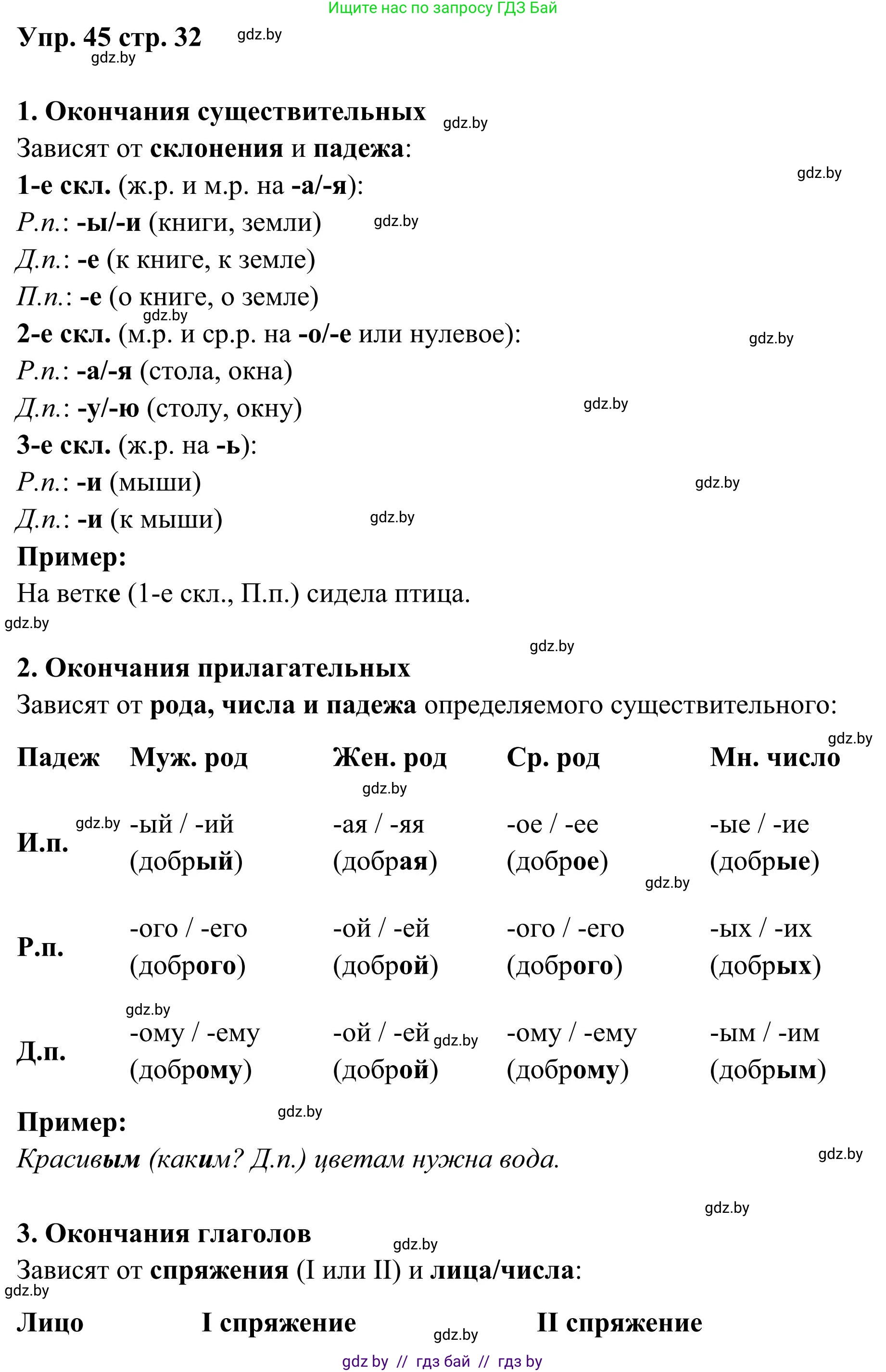 Русский язык, 5 класс Учебник, авторы: Мурина Лариса Александровна, Игнатович Татьяна Владимировна, Жадейко Жанна Фёдоровна, издательство Академия образования, Минск, 2025, голубого цвета, Часть 1, страница 32, номер 45, Решение