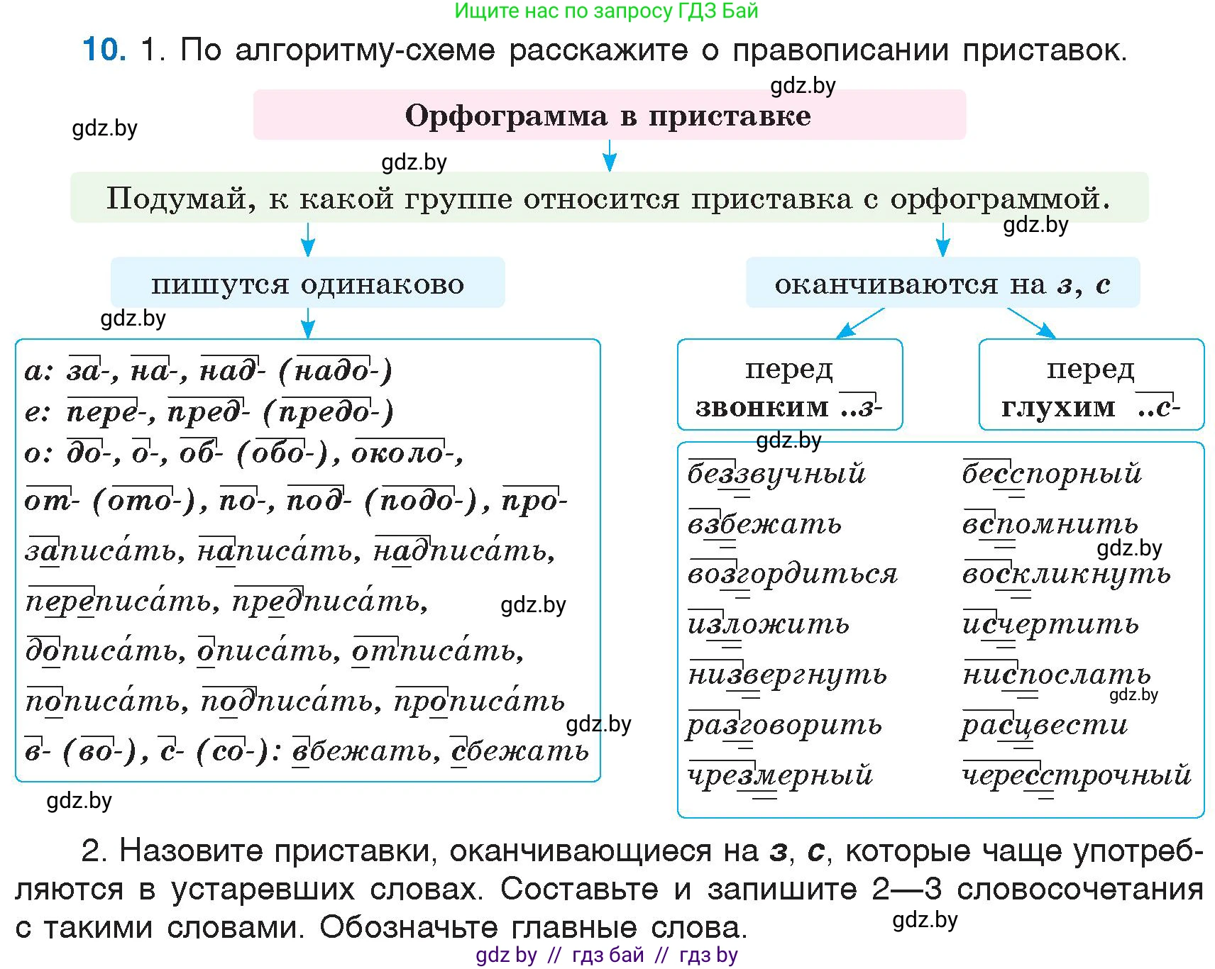 Русский язык, 6 класс Учебник, авторы: Мурина Лариса Александровна, Игнатович Татьяна Владимировна, Жадейко Жанна Фёдоровна, издательство Национальный институт образования, Минск, 2020, страница 8, номер 10, Условие