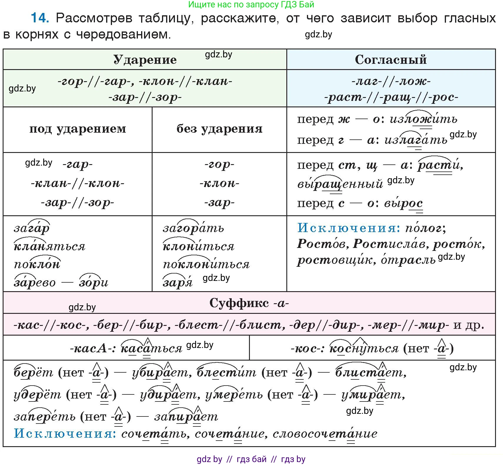 Русский язык, 6 класс Учебник, авторы: Мурина Лариса Александровна, Игнатович Татьяна Владимировна, Жадейко Жанна Фёдоровна, издательство Национальный институт образования, Минск, 2020, страница 11, номер 14, Условие