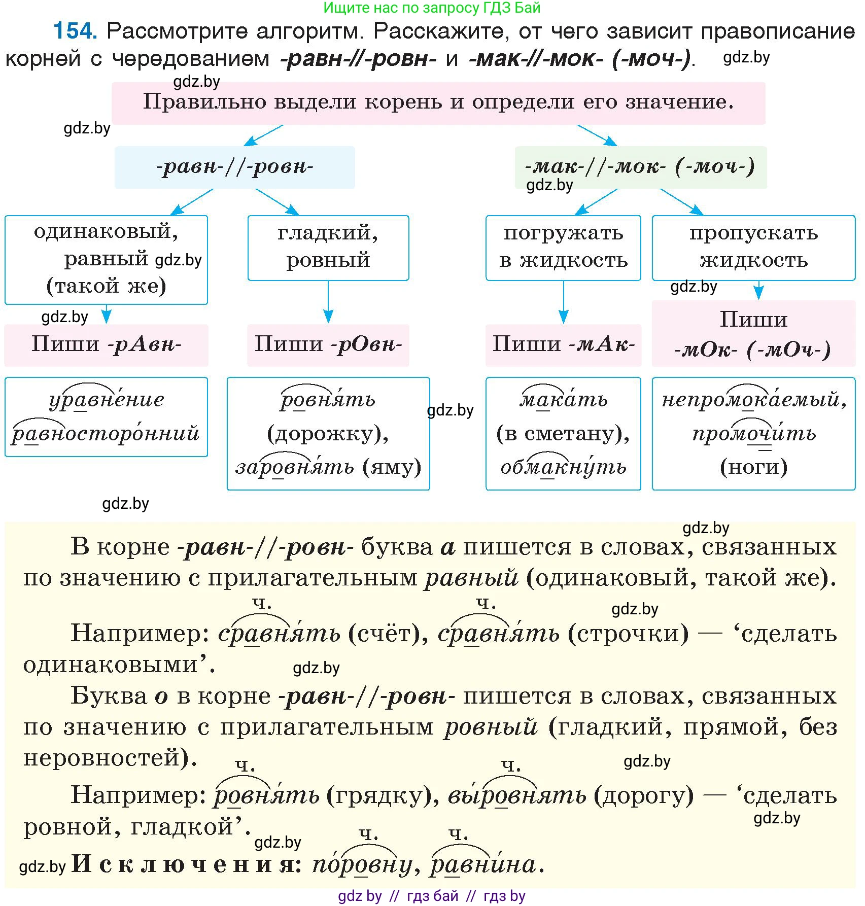 Русский язык, 6 класс Учебник, авторы: Мурина Лариса Александровна, Игнатович Татьяна Владимировна, Жадейко Жанна Фёдоровна, издательство Национальный институт образования, Минск, 2020, страница 73, номер 154, Условие