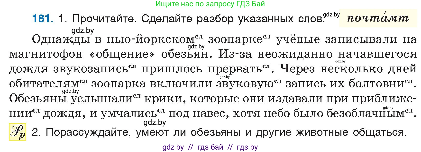 Русский язык, 6 класс Учебник, авторы: Мурина Лариса Александровна, Игнатович Татьяна Владимировна, Жадейко Жанна Фёдоровна, издательство Национальный институт образования, Минск, 2020, страница 84, номер 181, Условие