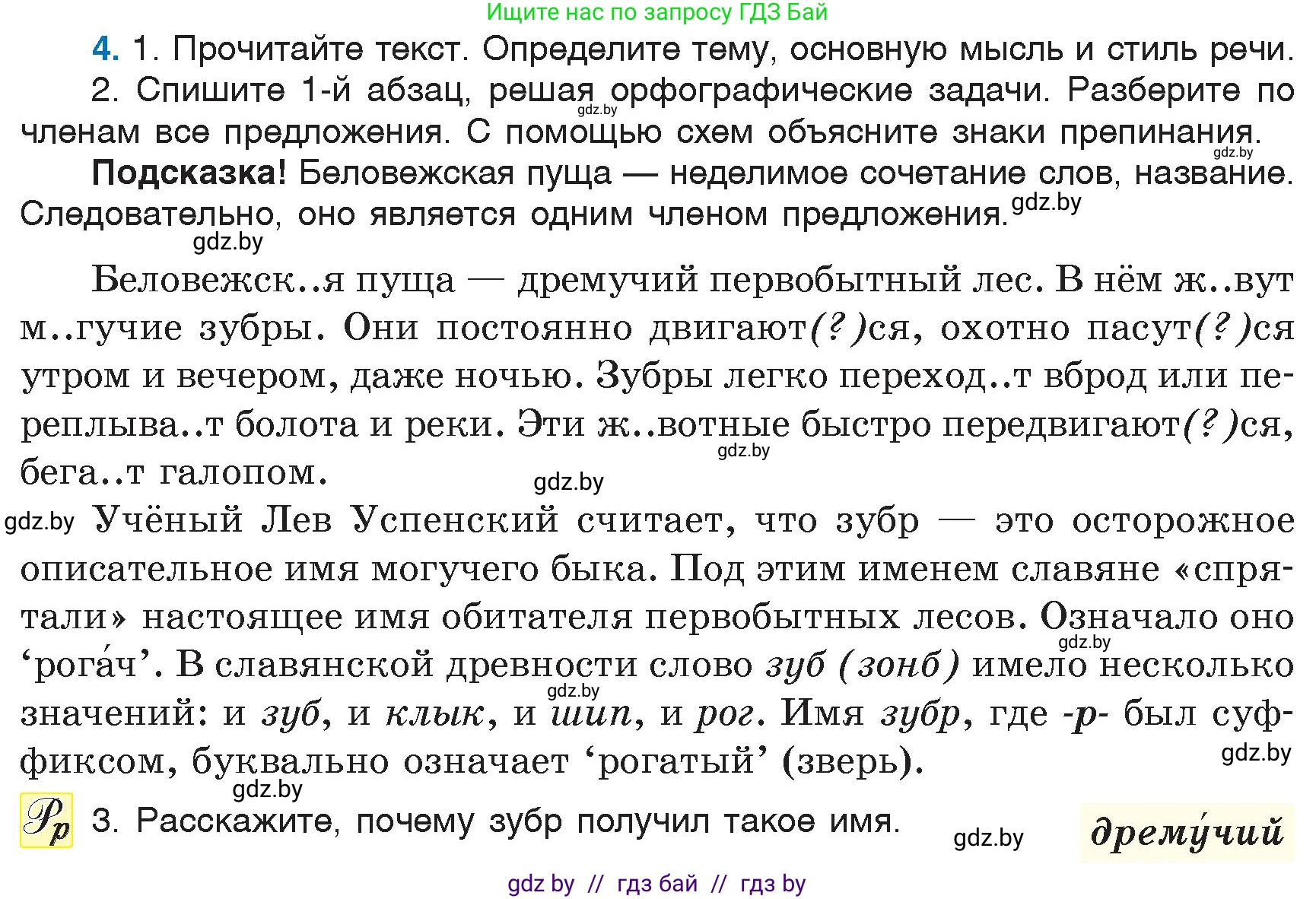 Русский язык, 6 класс Учебник, авторы: Мурина Лариса Александровна, Игнатович Татьяна Владимировна, Жадейко Жанна Фёдоровна, издательство Национальный институт образования, Минск, 2020, страница 5, номер 4, Условие
