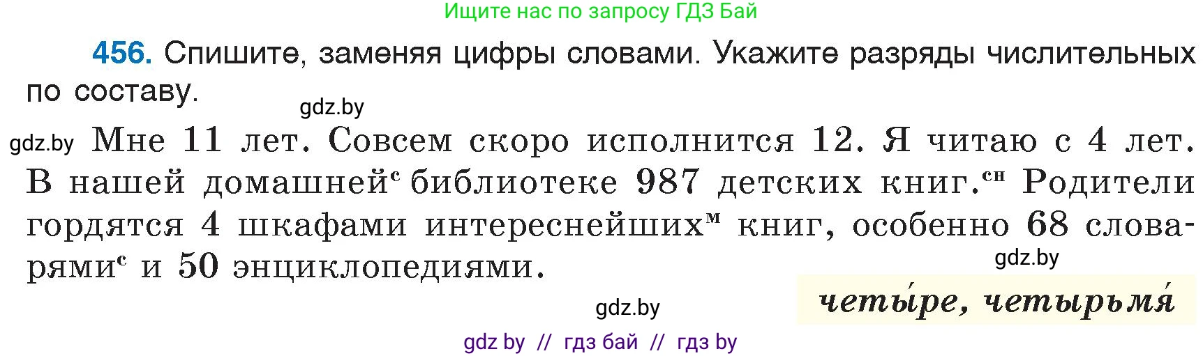 Русский язык, 6 класс Учебник, авторы: Мурина Лариса Александровна, Игнатович Татьяна Владимировна, Жадейко Жанна Фёдоровна, издательство Национальный институт образования, Минск, 2020, страница 202, номер 456, Условие