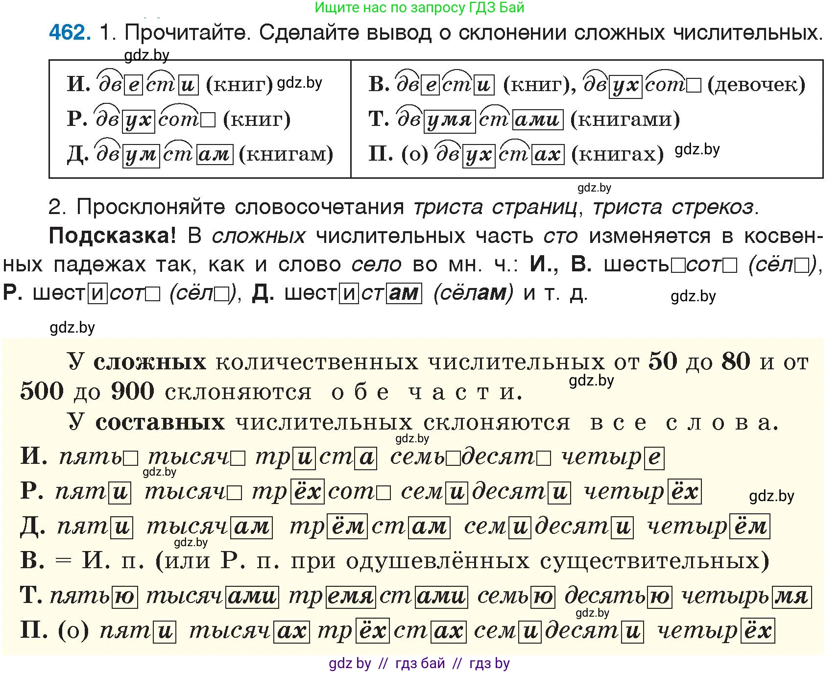 Русский язык, 6 класс Учебник, авторы: Мурина Лариса Александровна, Игнатович Татьяна Владимировна, Жадейко Жанна Фёдоровна, издательство Национальный институт образования, Минск, 2020, страница 204, номер 462, Условие