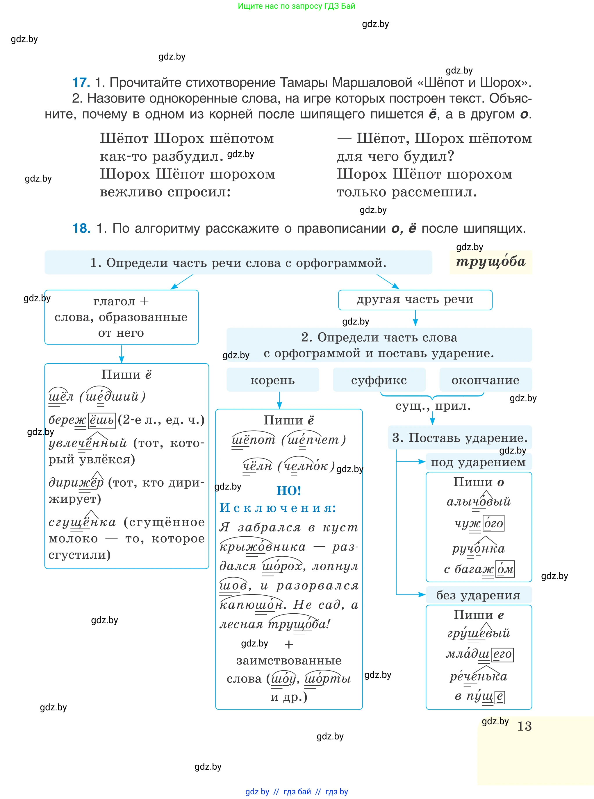 Русский язык, 6 класс Учебник, авторы: Мурина Лариса Александровна, Игнатович Татьяна Владимировна, Жадейко Жанна Фёдоровна, издательство Национальный институт образования, Минск, 2020, страница 13