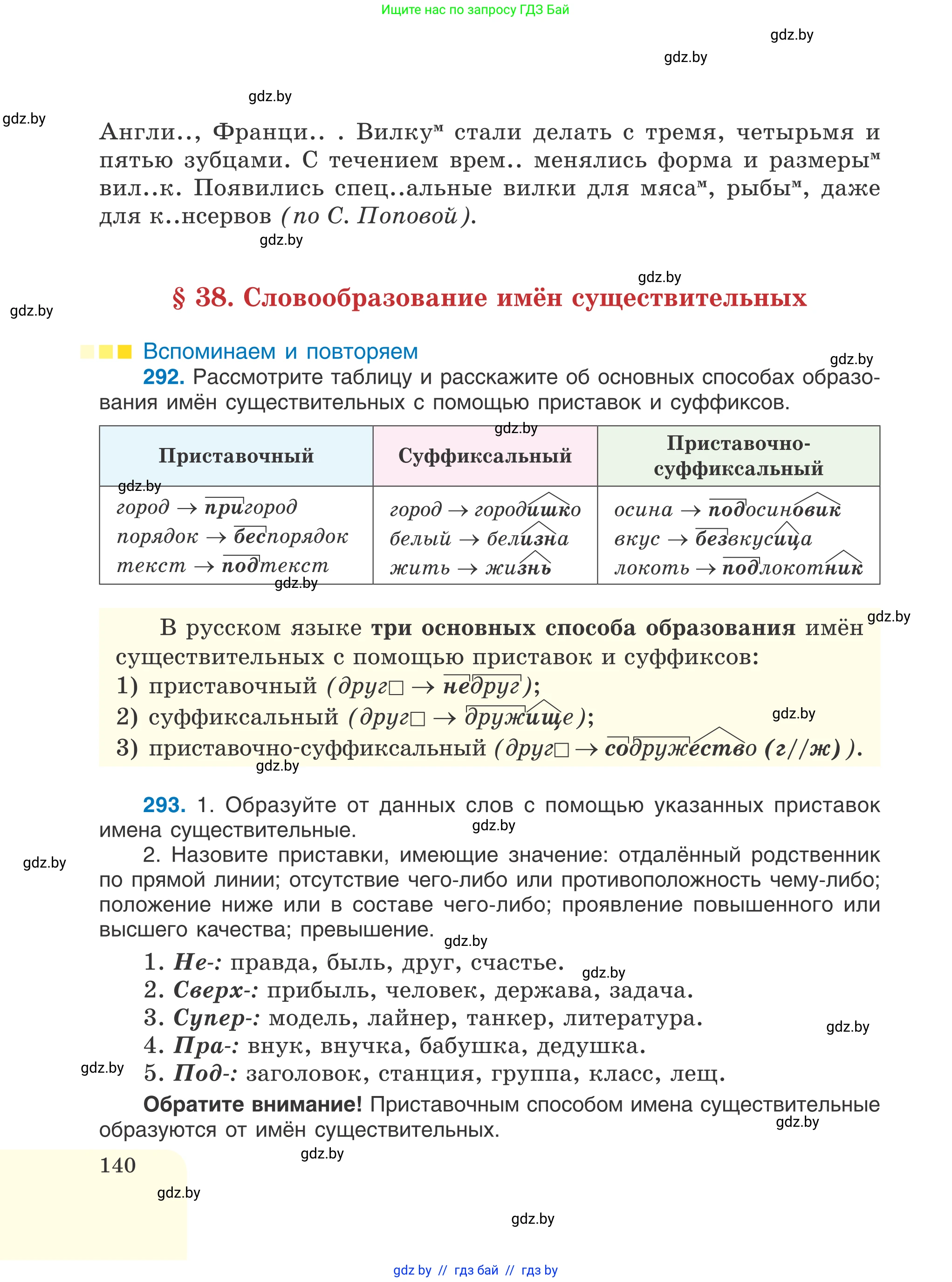 Русский язык, 6 класс Учебник, авторы: Мурина Лариса Александровна, Игнатович Татьяна Владимировна, Жадейко Жанна Фёдоровна, издательство Национальный институт образования, Минск, 2020, страница 140