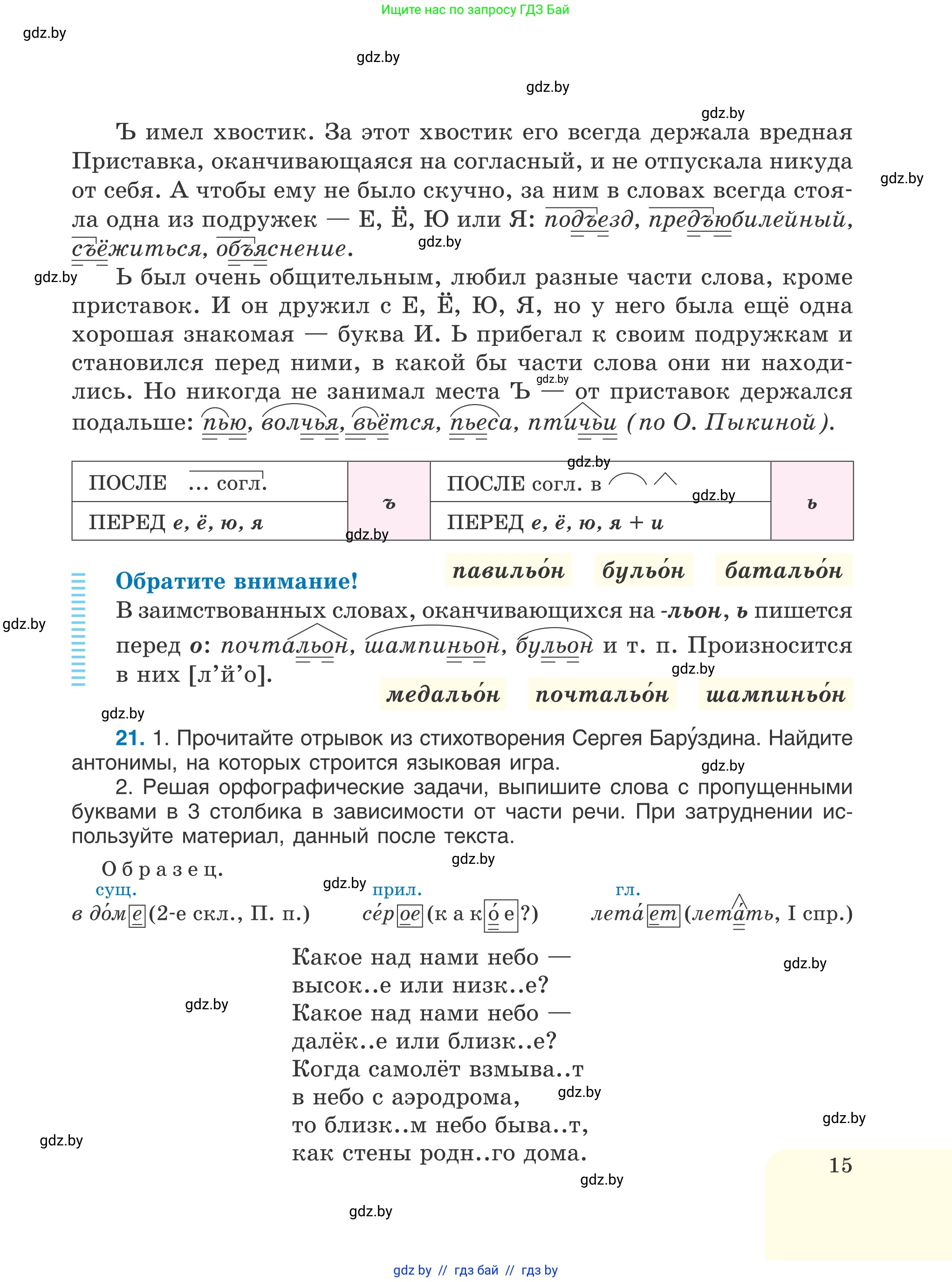 Русский язык, 6 класс Учебник, авторы: Мурина Лариса Александровна, Игнатович Татьяна Владимировна, Жадейко Жанна Фёдоровна, издательство Национальный институт образования, Минск, 2020, страница 15