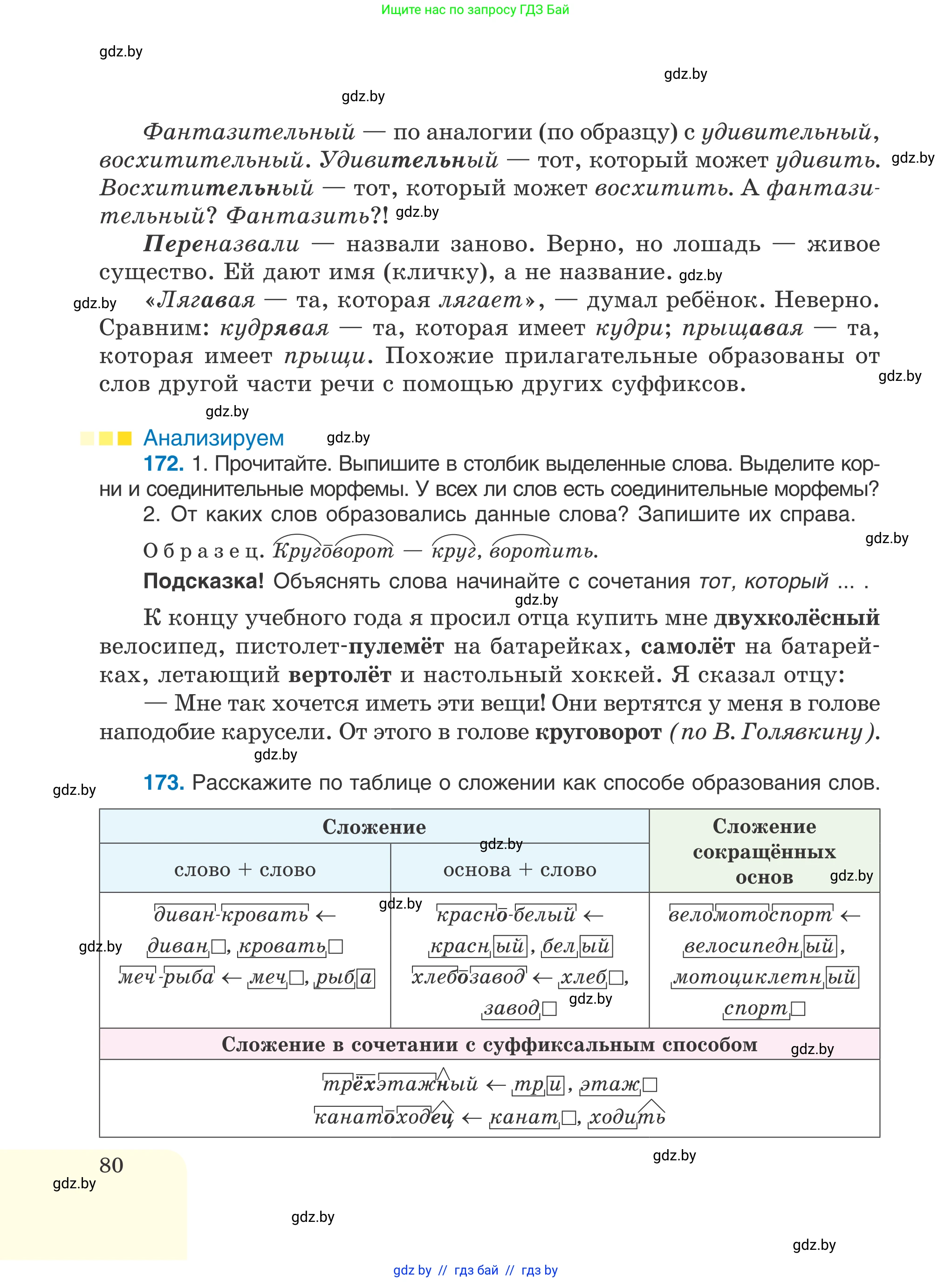 Русский язык, 6 класс Учебник, авторы: Мурина Лариса Александровна, Игнатович Татьяна Владимировна, Жадейко Жанна Фёдоровна, издательство Национальный институт образования, Минск, 2020, страница 80