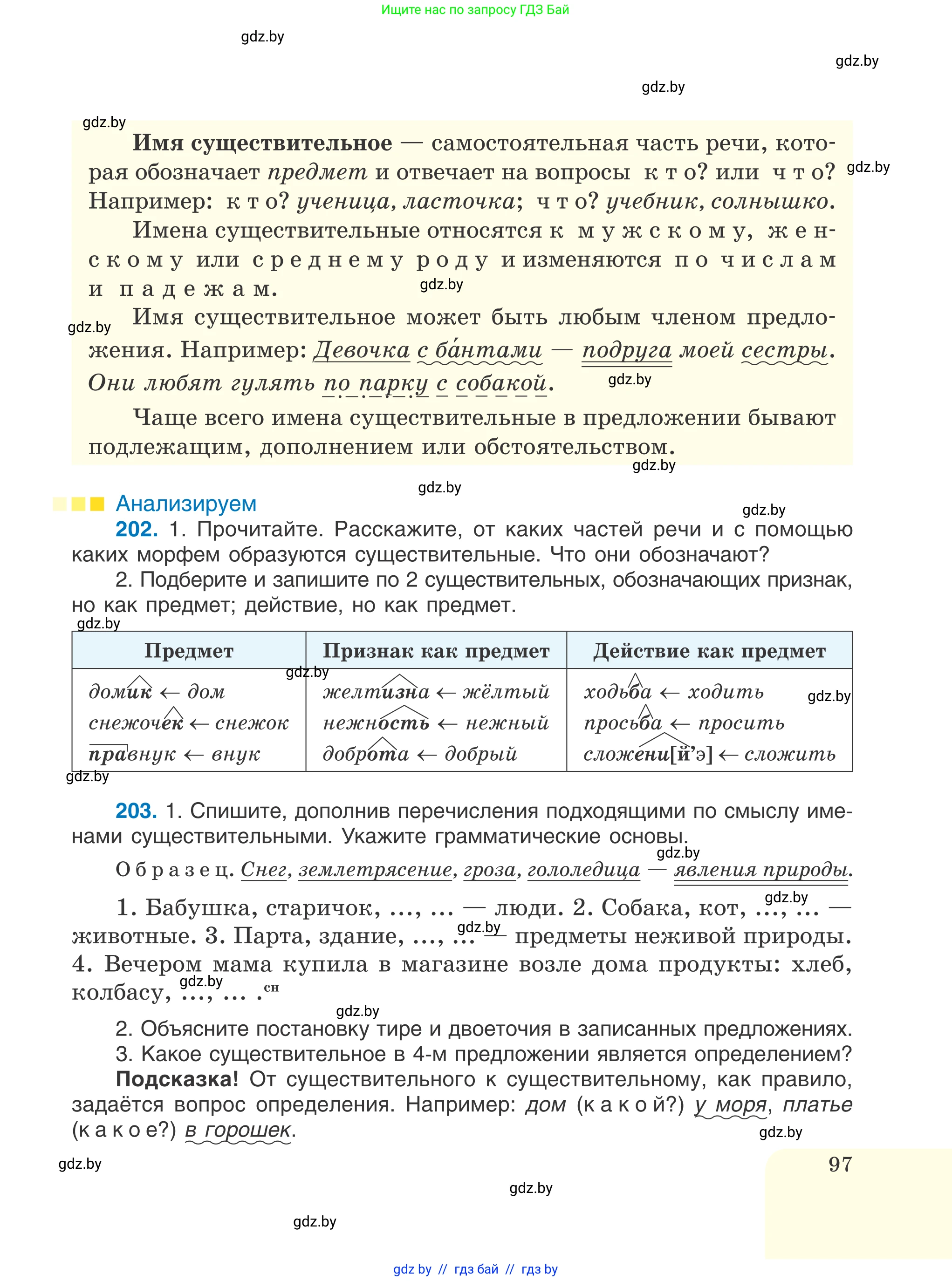 Русский язык, 6 класс Учебник, авторы: Мурина Лариса Александровна, Игнатович Татьяна Владимировна, Жадейко Жанна Фёдоровна, издательство Национальный институт образования, Минск, 2020, страница 97