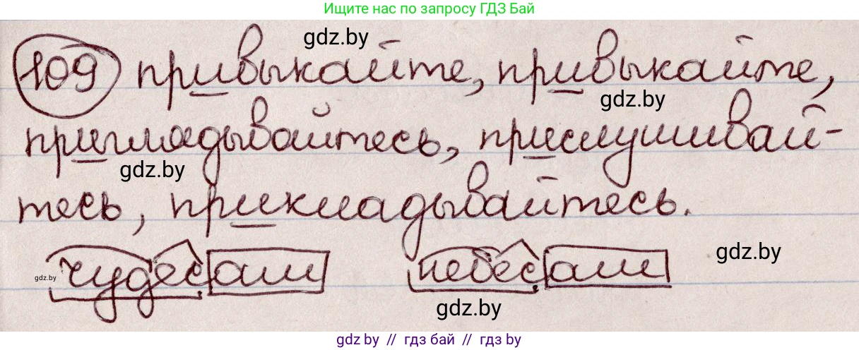 Русский язык, 6 класс Учебник, авторы: Мурина Лариса Александровна, Игнатович Татьяна Владимировна, Жадейко Жанна Фёдоровна, издательство Национальный институт образования, Минск, 2020, страница 55, номер 109, Решение 2