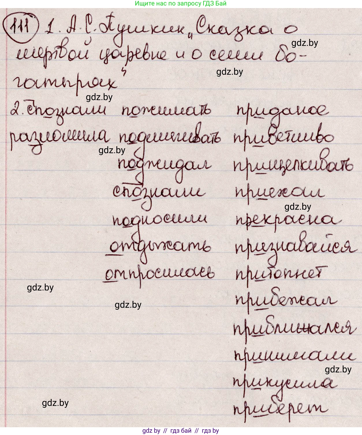 Русский язык, 6 класс Учебник, авторы: Мурина Лариса Александровна, Игнатович Татьяна Владимировна, Жадейко Жанна Фёдоровна, издательство Национальный институт образования, Минск, 2020, страница 56, номер 111, Решение 2