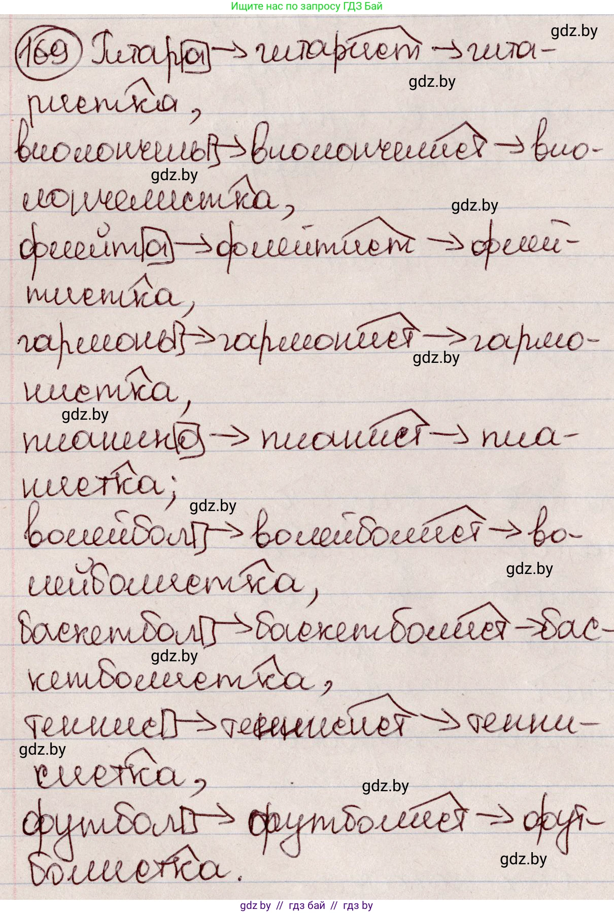 Русский язык, 6 класс Учебник, авторы: Мурина Лариса Александровна, Игнатович Татьяна Владимировна, Жадейко Жанна Фёдоровна, издательство Национальный институт образования, Минск, 2020, страница 79, номер 169, Решение 2