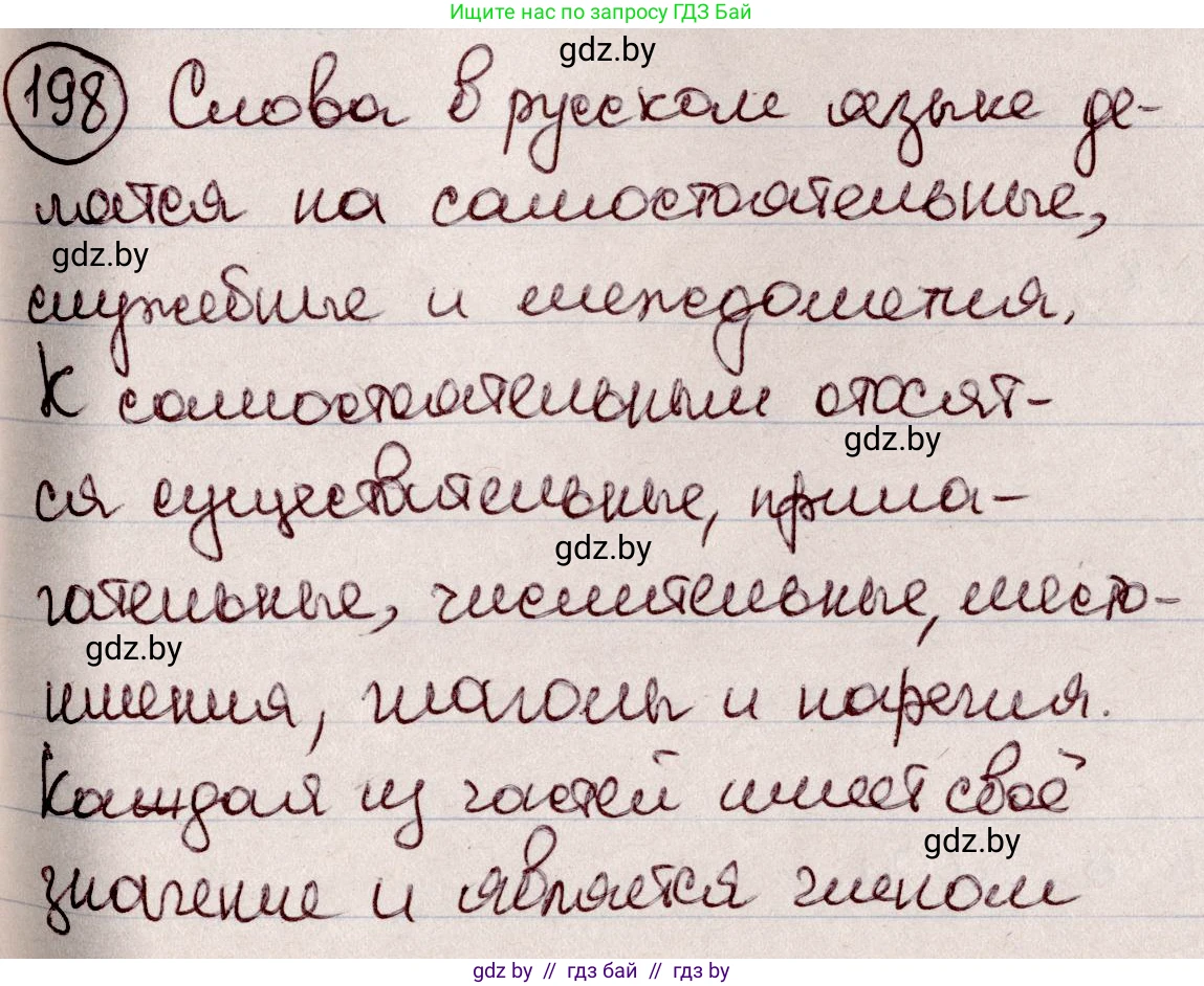 Русский язык, 6 класс Учебник, авторы: Мурина Лариса Александровна, Игнатович Татьяна Владимировна, Жадейко Жанна Фёдоровна, издательство Национальный институт образования, Минск, 2020, страница 94, номер 198, Решение 2
