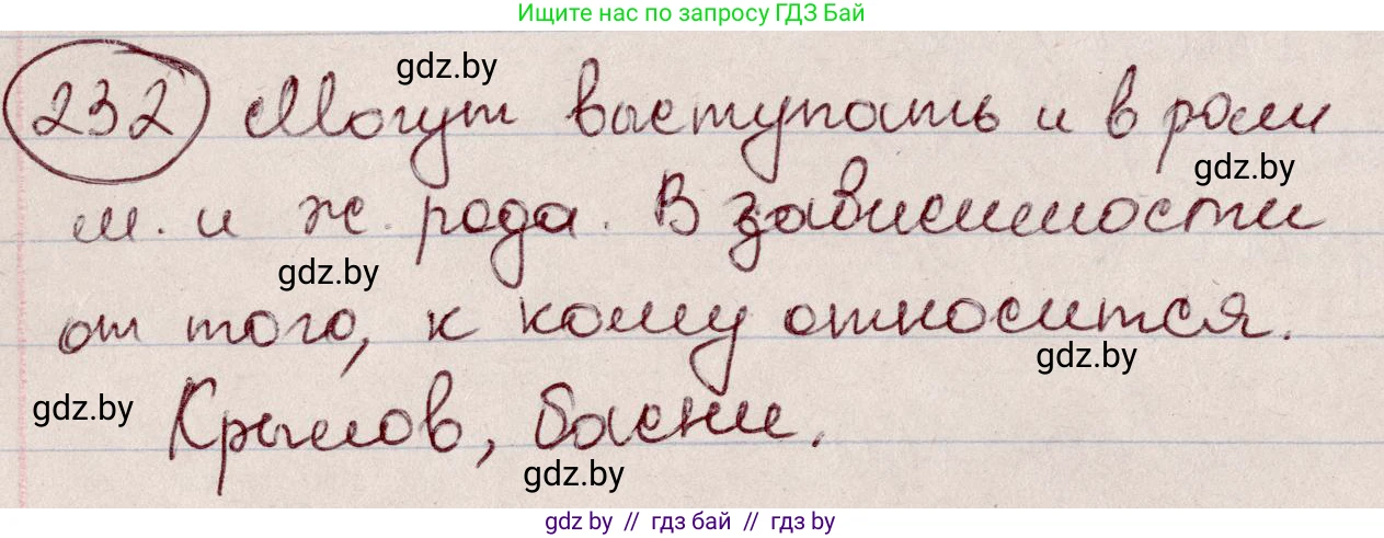 Русский язык, 6 класс Учебник, авторы: Мурина Лариса Александровна, Игнатович Татьяна Владимировна, Жадейко Жанна Фёдоровна, издательство Национальный институт образования, Минск, 2020, страница 111, номер 232, Решение 2