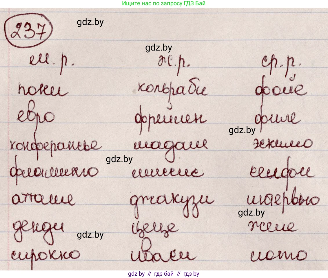 Русский язык, 6 класс Учебник, авторы: Мурина Лариса Александровна, Игнатович Татьяна Владимировна, Жадейко Жанна Фёдоровна, издательство Национальный институт образования, Минск, 2020, страница 114, номер 237, Решение 2