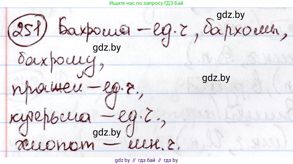 Русский язык, 6 класс Учебник, авторы: Мурина Лариса Александровна, Игнатович Татьяна Владимировна, Жадейко Жанна Фёдоровна, издательство Национальный институт образования, Минск, 2020, страница 119, номер 251, Решение 2
