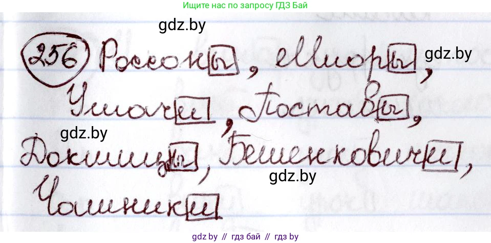 Русский язык, 6 класс Учебник, авторы: Мурина Лариса Александровна, Игнатович Татьяна Владимировна, Жадейко Жанна Фёдоровна, издательство Национальный институт образования, Минск, 2020, страница 122, номер 256, Решение 2