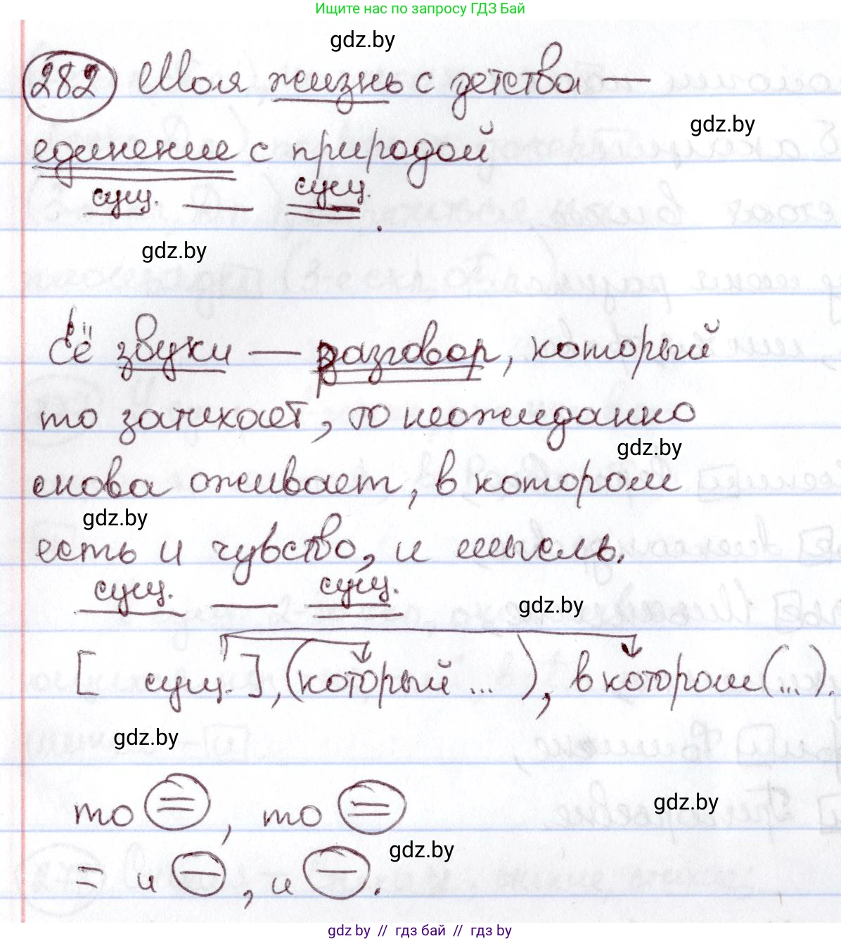 Русский язык, 6 класс Учебник, авторы: Мурина Лариса Александровна, Игнатович Татьяна Владимировна, Жадейко Жанна Фёдоровна, издательство Национальный институт образования, Минск, 2020, страница 134, номер 282, Решение 2