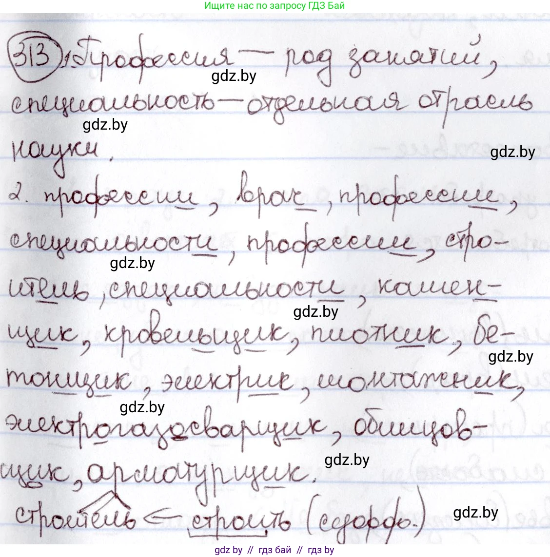 Русский язык, 6 класс Учебник, авторы: Мурина Лариса Александровна, Игнатович Татьяна Владимировна, Жадейко Жанна Фёдоровна, издательство Национальный институт образования, Минск, 2020, страница 147, номер 313, Решение 2