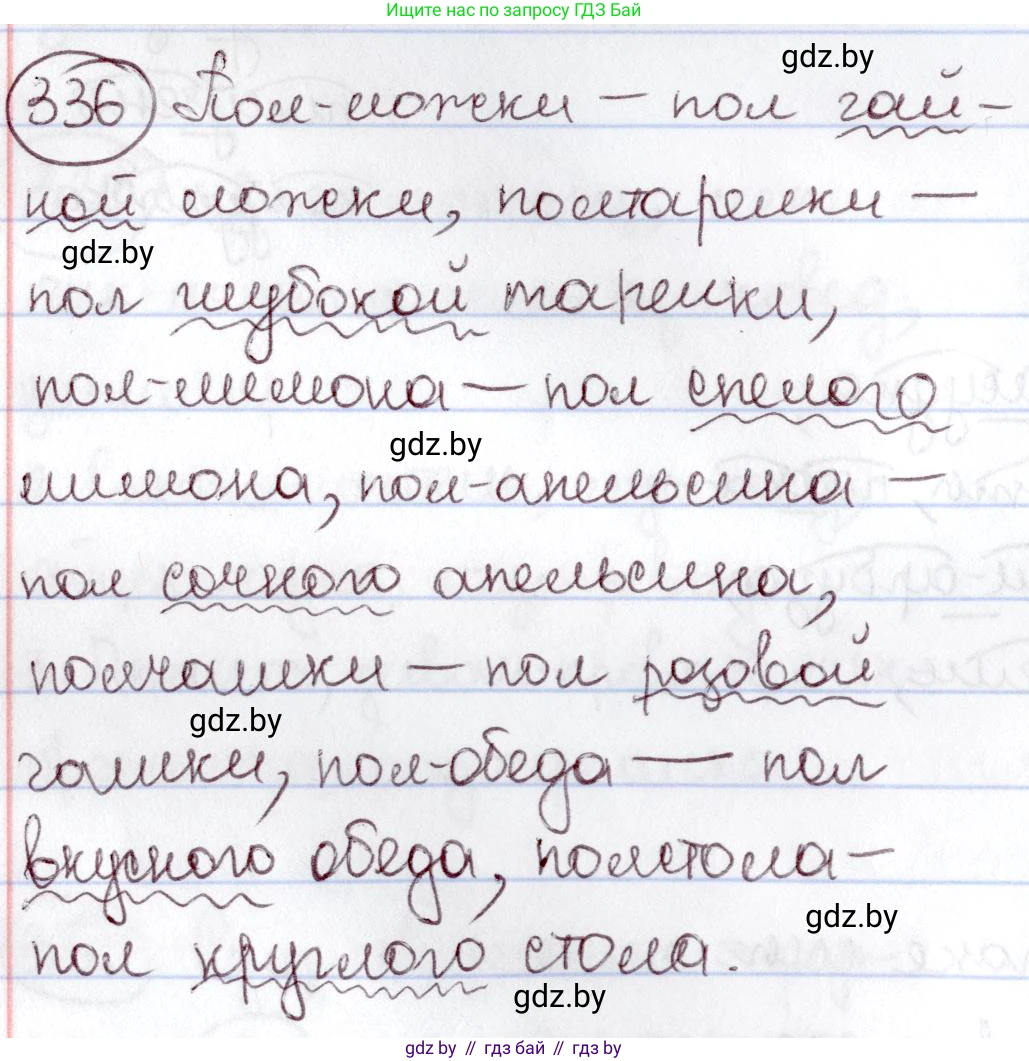 Русский язык, 6 класс Учебник, авторы: Мурина Лариса Александровна, Игнатович Татьяна Владимировна, Жадейко Жанна Фёдоровна, издательство Национальный институт образования, Минск, 2020, страница 155, номер 336, Решение 2