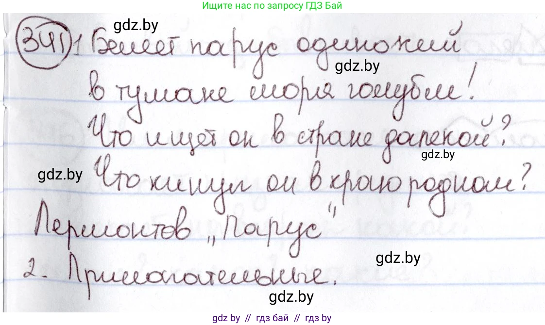Русский язык, 6 класс Учебник, авторы: Мурина Лариса Александровна, Игнатович Татьяна Владимировна, Жадейко Жанна Фёдоровна, издательство Национальный институт образования, Минск, 2020, страница 158, номер 341, Решение 2