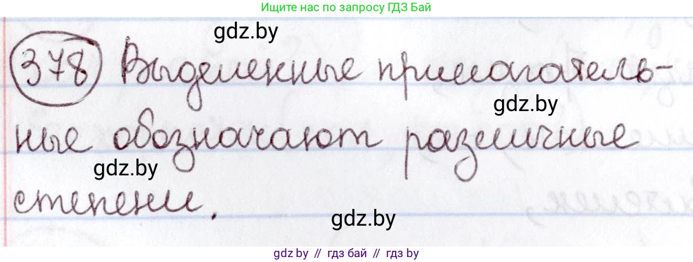 Русский язык, 6 класс Учебник, авторы: Мурина Лариса Александровна, Игнатович Татьяна Владимировна, Жадейко Жанна Фёдоровна, издательство Национальный институт образования, Минск, 2020, страница 171, номер 378, Решение 2