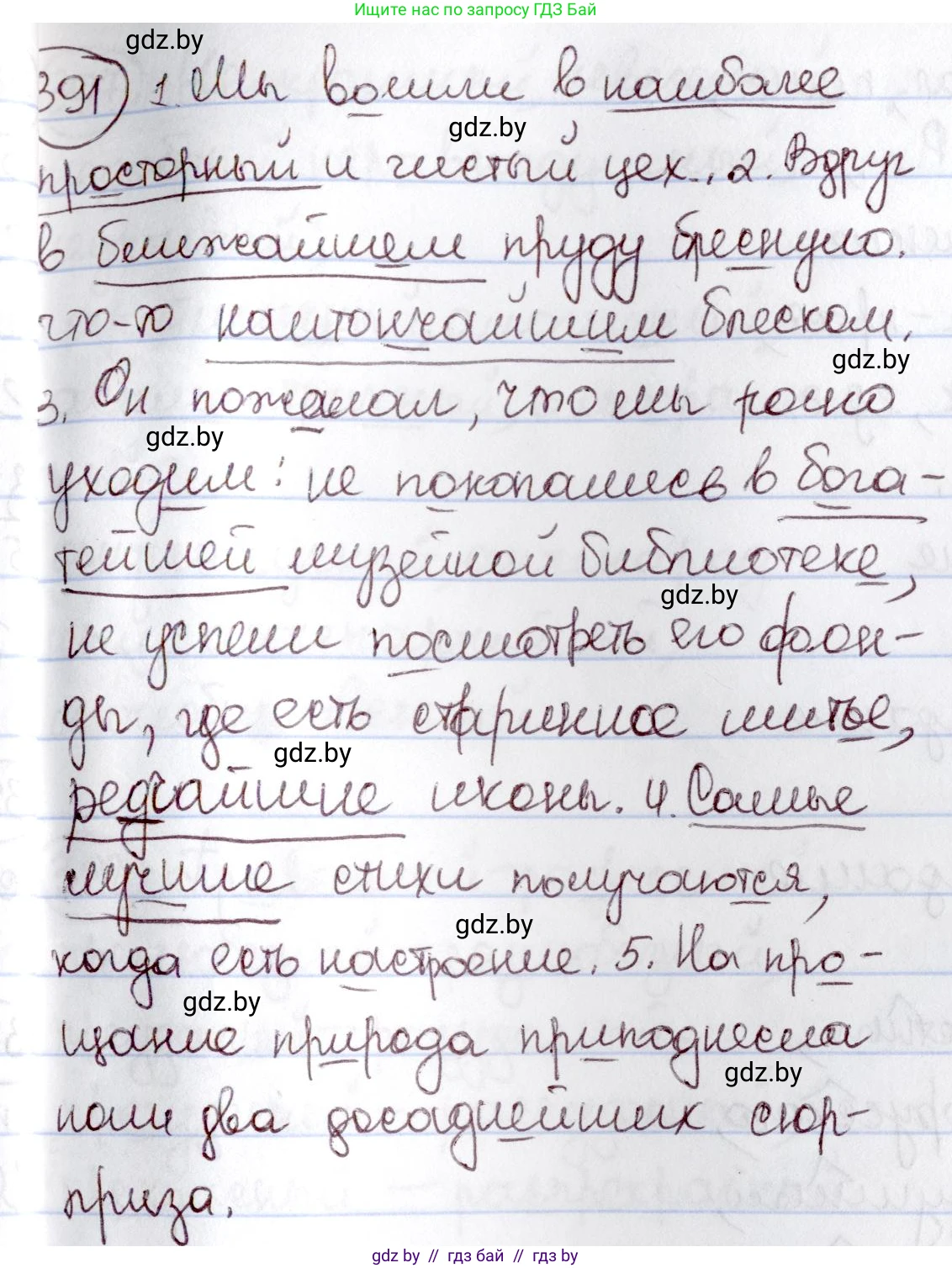 Русский язык, 6 класс Учебник, авторы: Мурина Лариса Александровна, Игнатович Татьяна Владимировна, Жадейко Жанна Фёдоровна, издательство Национальный институт образования, Минск, 2020, страница 176, номер 391, Решение 2