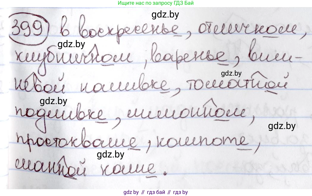 Русский язык, 6 класс Учебник, авторы: Мурина Лариса Александровна, Игнатович Татьяна Владимировна, Жадейко Жанна Фёдоровна, издательство Национальный институт образования, Минск, 2020, страница 180, номер 399, Решение 2