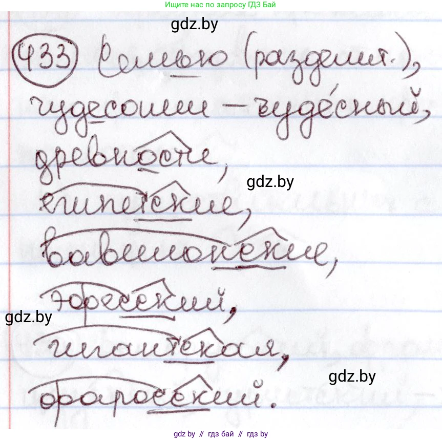 Русский язык, 6 класс Учебник, авторы: Мурина Лариса Александровна, Игнатович Татьяна Владимировна, Жадейко Жанна Фёдоровна, издательство Национальный институт образования, Минск, 2020, страница 192, номер 433, Решение 2