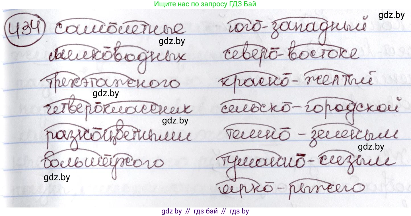 Русский язык, 6 класс Учебник, авторы: Мурина Лариса Александровна, Игнатович Татьяна Владимировна, Жадейко Жанна Фёдоровна, издательство Национальный институт образования, Минск, 2020, страница 193, номер 434, Решение 2