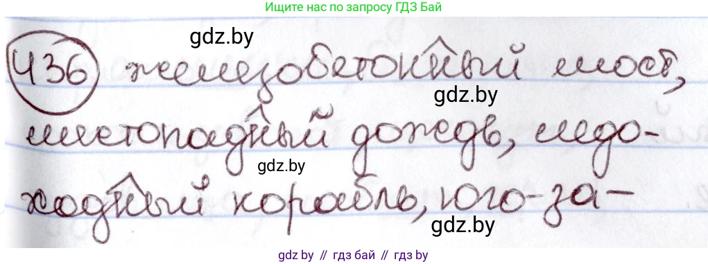 Русский язык, 6 класс Учебник, авторы: Мурина Лариса Александровна, Игнатович Татьяна Владимировна, Жадейко Жанна Фёдоровна, издательство Национальный институт образования, Минск, 2020, страница 195, номер 436, Решение 2