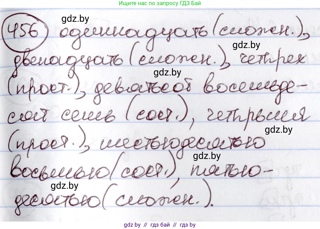 Русский язык, 6 класс Учебник, авторы: Мурина Лариса Александровна, Игнатович Татьяна Владимировна, Жадейко Жанна Фёдоровна, издательство Национальный институт образования, Минск, 2020, страница 202, номер 456, Решение 2
