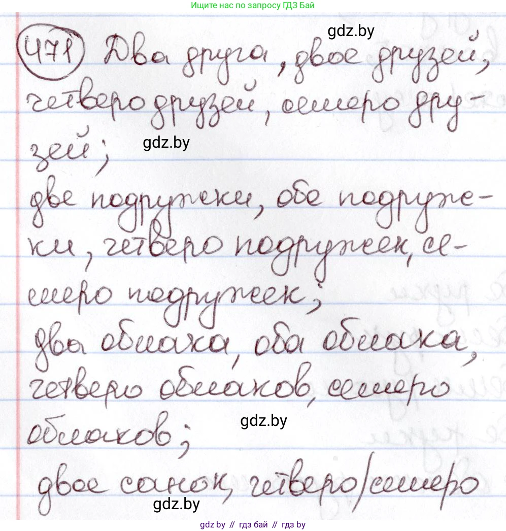 Русский язык, 6 класс Учебник, авторы: Мурина Лариса Александровна, Игнатович Татьяна Владимировна, Жадейко Жанна Фёдоровна, издательство Национальный институт образования, Минск, 2020, страница 207, номер 471, Решение 2