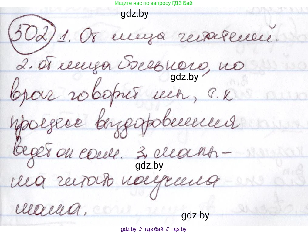 Русский язык, 6 класс Учебник, авторы: Мурина Лариса Александровна, Игнатович Татьяна Владимировна, Жадейко Жанна Фёдоровна, издательство Национальный институт образования, Минск, 2020, страница 216, номер 502, Решение 2