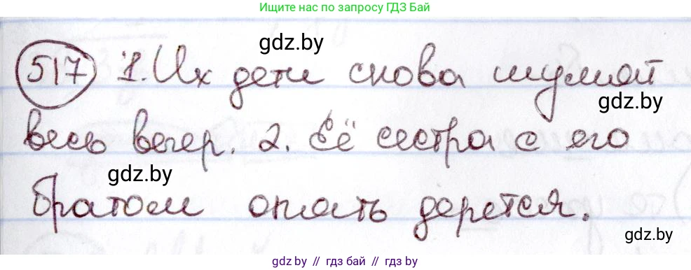 Русский язык, 6 класс Учебник, авторы: Мурина Лариса Александровна, Игнатович Татьяна Владимировна, Жадейко Жанна Фёдоровна, издательство Национальный институт образования, Минск, 2020, страница 220, номер 517, Решение 2