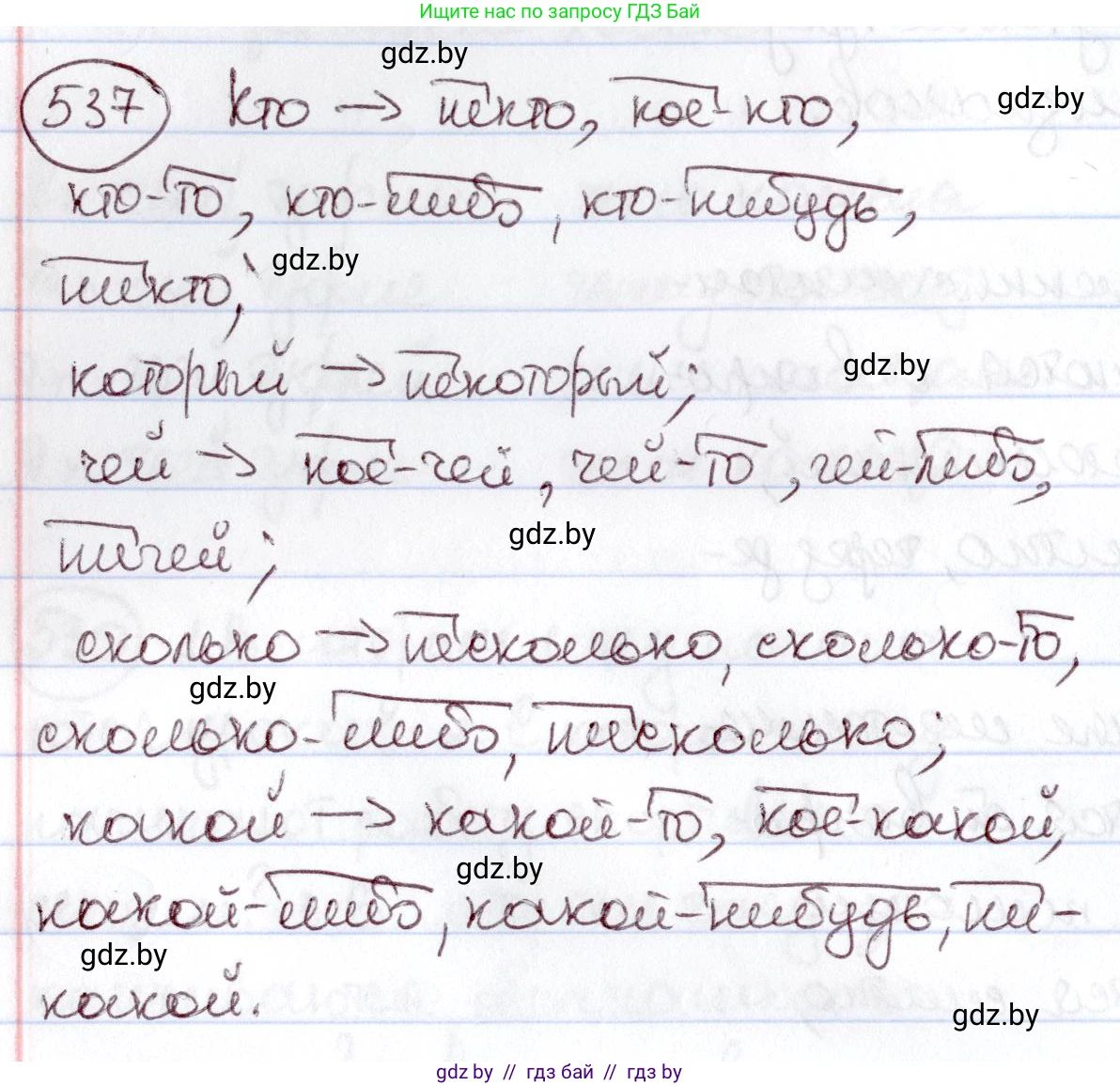 Русский язык, 6 класс Учебник, авторы: Мурина Лариса Александровна, Игнатович Татьяна Владимировна, Жадейко Жанна Фёдоровна, издательство Национальный институт образования, Минск, 2020, страница 226, номер 537, Решение 2