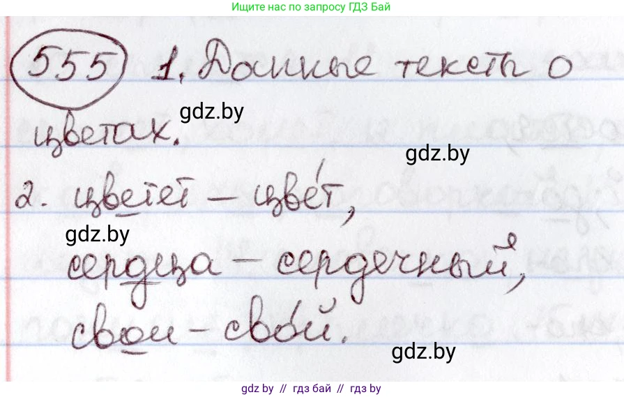 Русский язык, 6 класс Учебник, авторы: Мурина Лариса Александровна, Игнатович Татьяна Владимировна, Жадейко Жанна Фёдоровна, издательство Национальный институт образования, Минск, 2020, страница 233, номер 555, Решение 2