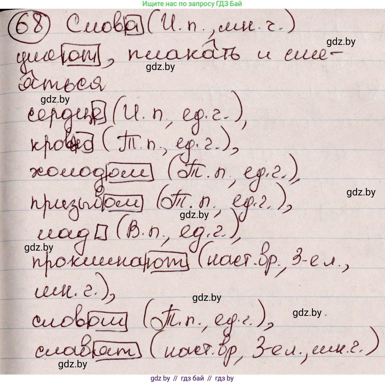 Русский язык, 6 класс Учебник, авторы: Мурина Лариса Александровна, Игнатович Татьяна Владимировна, Жадейко Жанна Фёдоровна, издательство Национальный институт образования, Минск, 2020, страница 38, номер 68, Решение 2