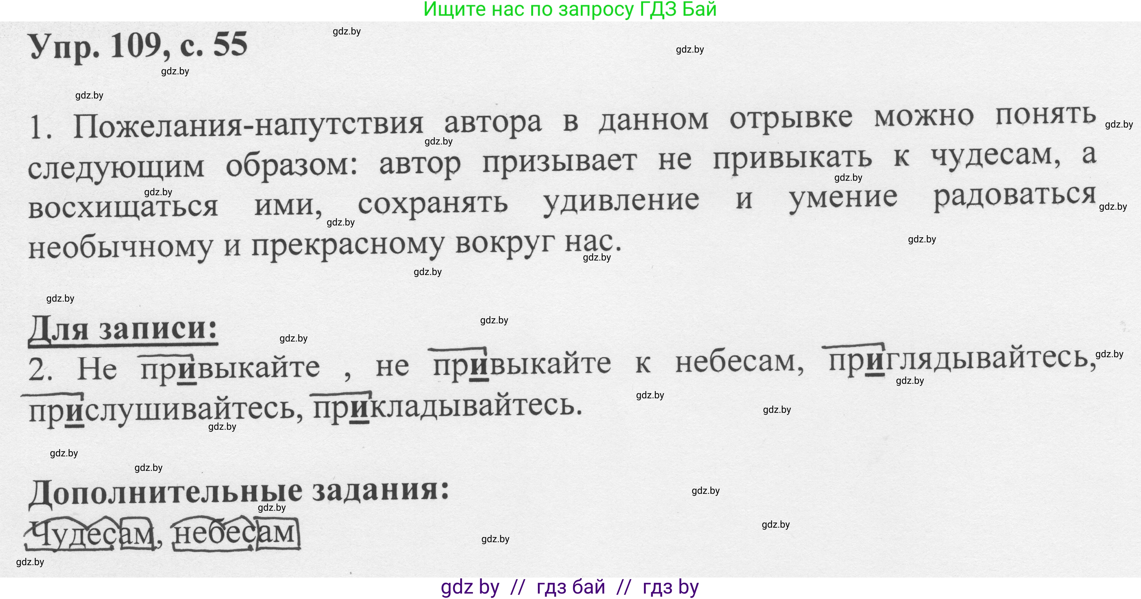 Русский язык, 6 класс Учебник, авторы: Мурина Лариса Александровна, Игнатович Татьяна Владимировна, Жадейко Жанна Фёдоровна, издательство Национальный институт образования, Минск, 2020, страница 55, номер 109, Решение 1