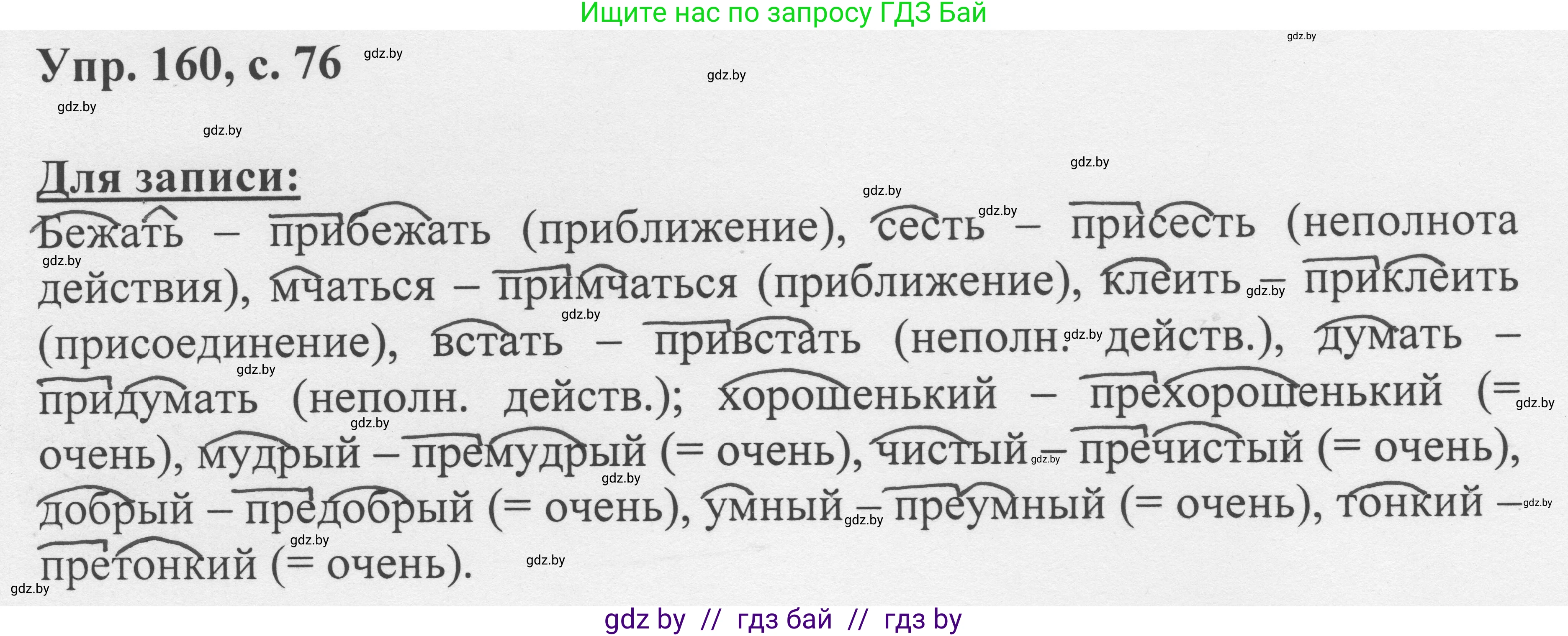 Русский язык, 6 класс Учебник, авторы: Мурина Лариса Александровна, Игнатович Татьяна Владимировна, Жадейко Жанна Фёдоровна, издательство Национальный институт образования, Минск, 2020, страница 76, номер 160, Решение 1