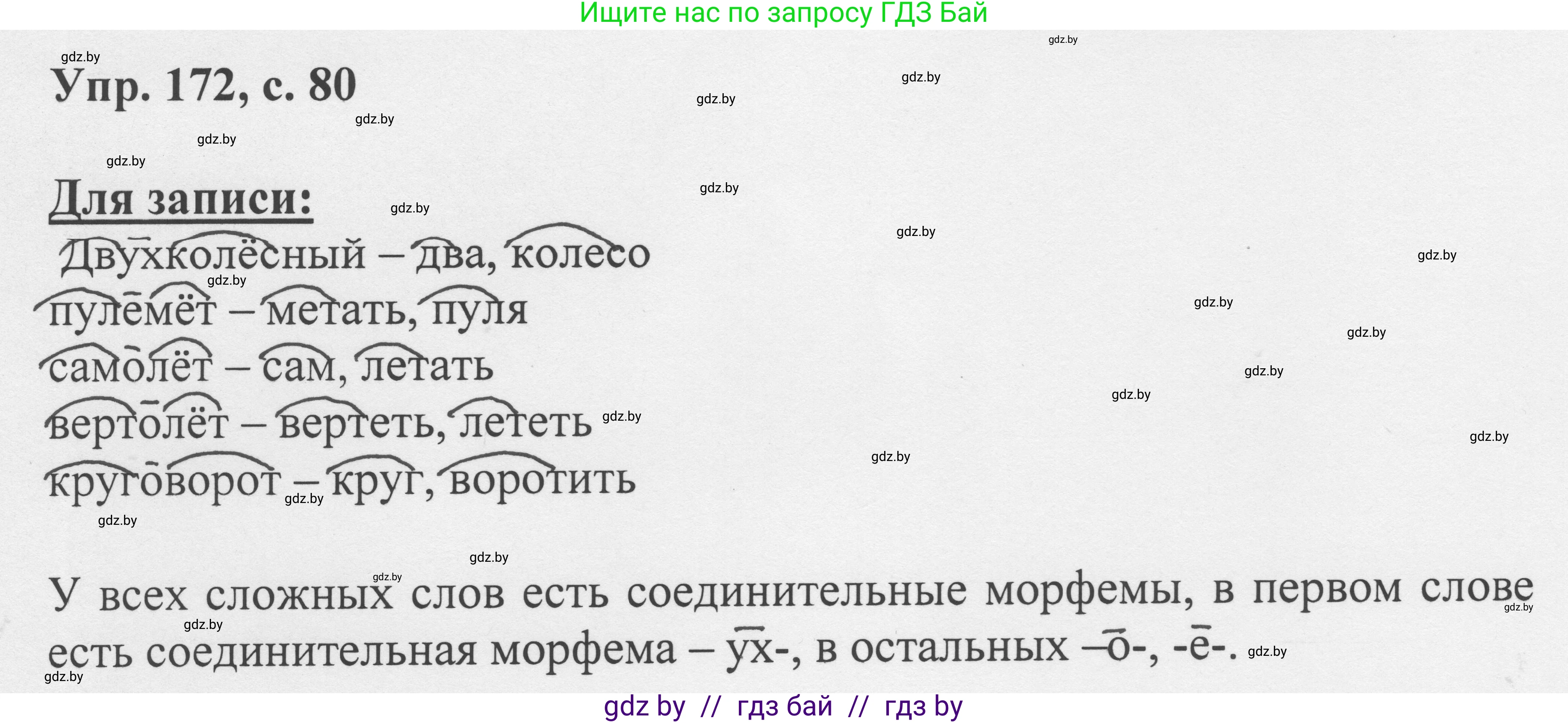 Русский язык, 6 класс Учебник, авторы: Мурина Лариса Александровна, Игнатович Татьяна Владимировна, Жадейко Жанна Фёдоровна, издательство Национальный институт образования, Минск, 2020, страница 80, номер 172, Решение 1