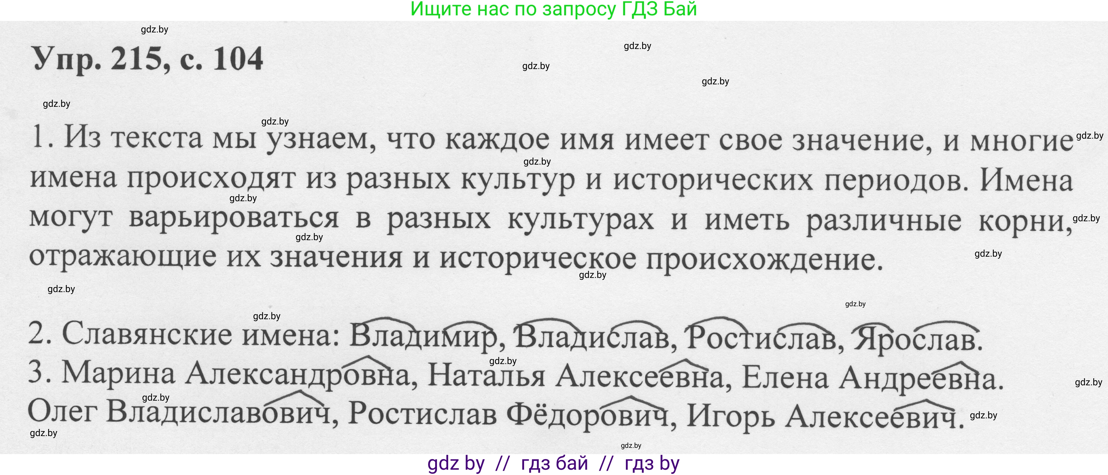 Русский язык, 6 класс Учебник, авторы: Мурина Лариса Александровна, Игнатович Татьяна Владимировна, Жадейко Жанна Фёдоровна, издательство Национальный институт образования, Минск, 2020, страница 104, номер 215, Решение 1